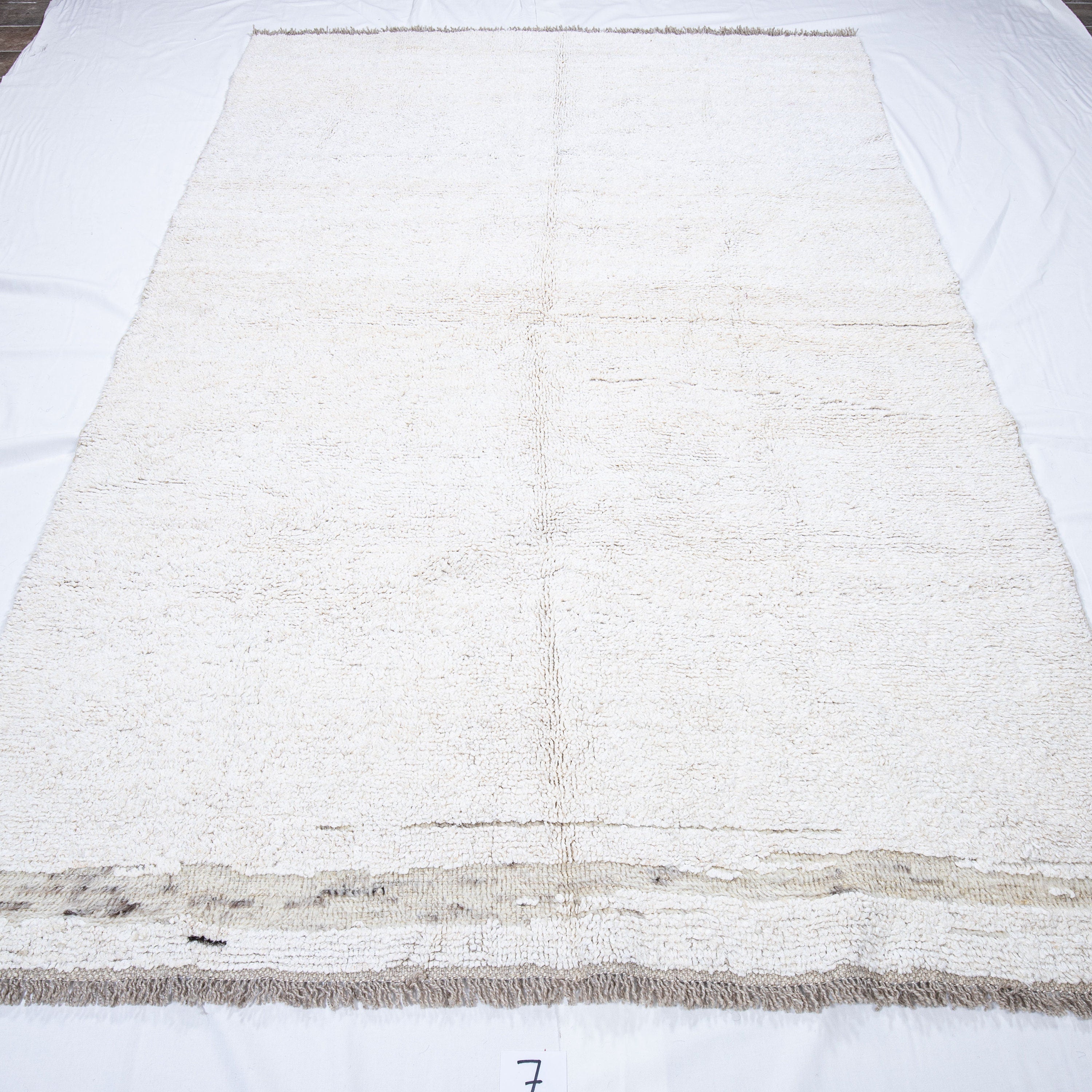 Contemporary TURKISH RUG up cycled from vintage HEMP and goat hair flat weaves