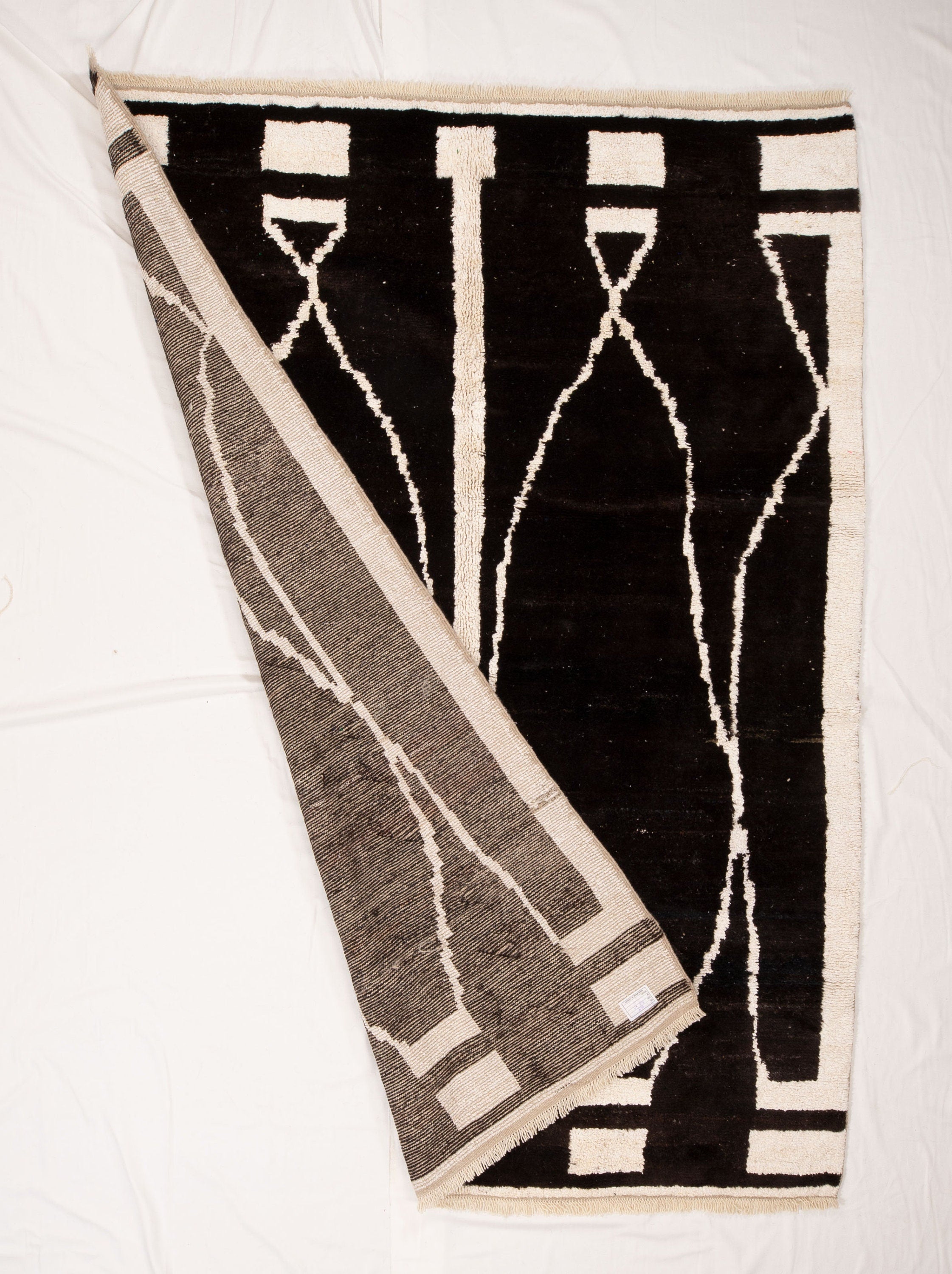 Contemporary TURKISH RUG up cycled from vintage HEMP and goat hair flat weaves.