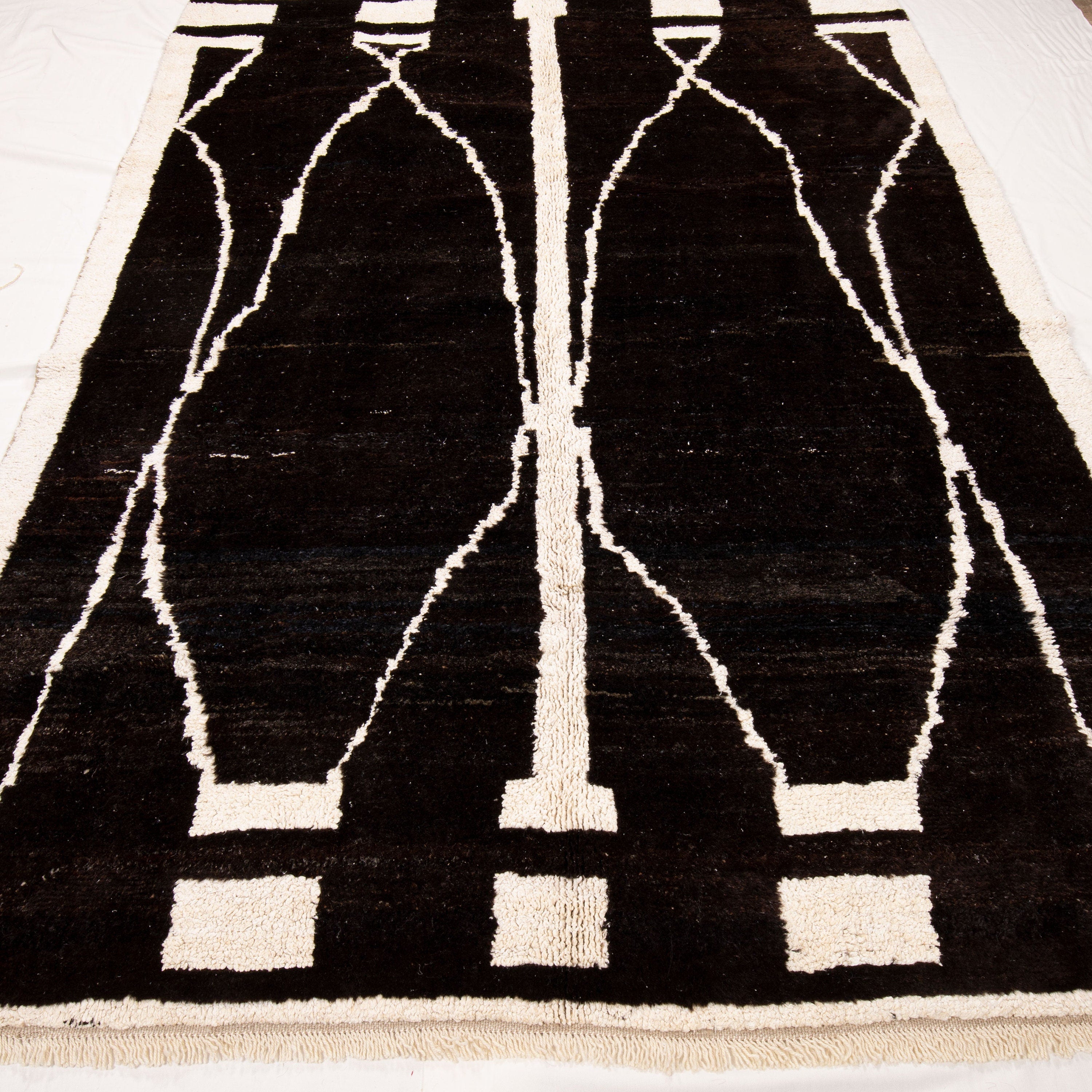 Contemporary TURKISH RUG up cycled from vintage HEMP and goat hair flat weaves.