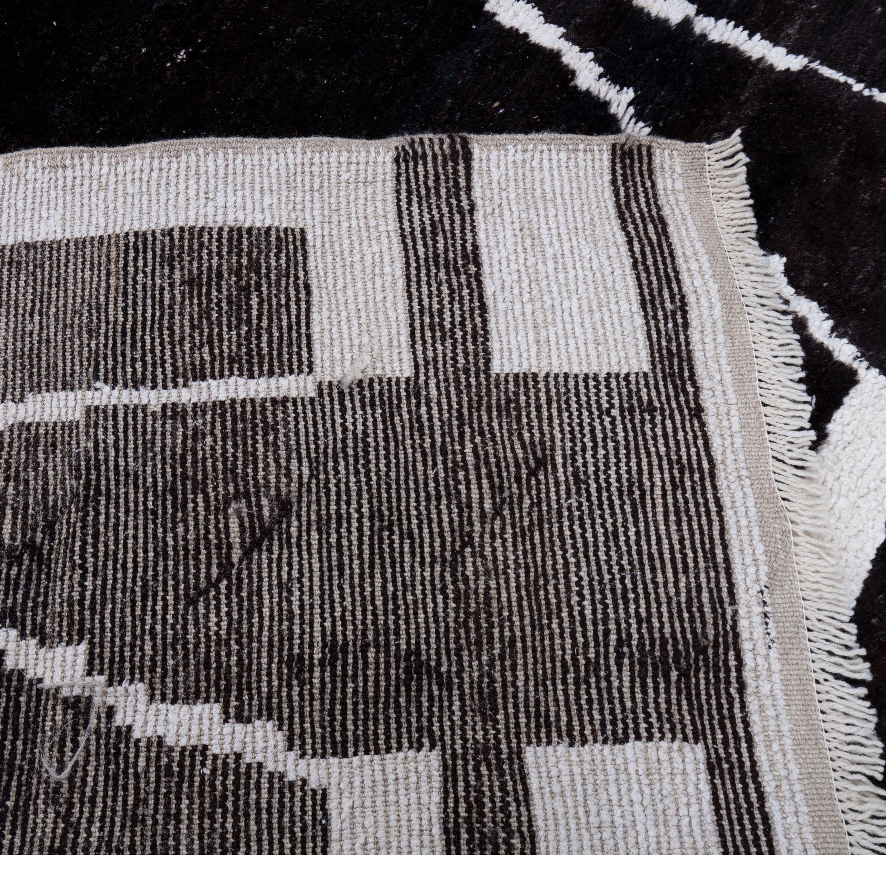 Contemporary TURKISH RUG up cycled from vintage HEMP and goat hair flat weaves.