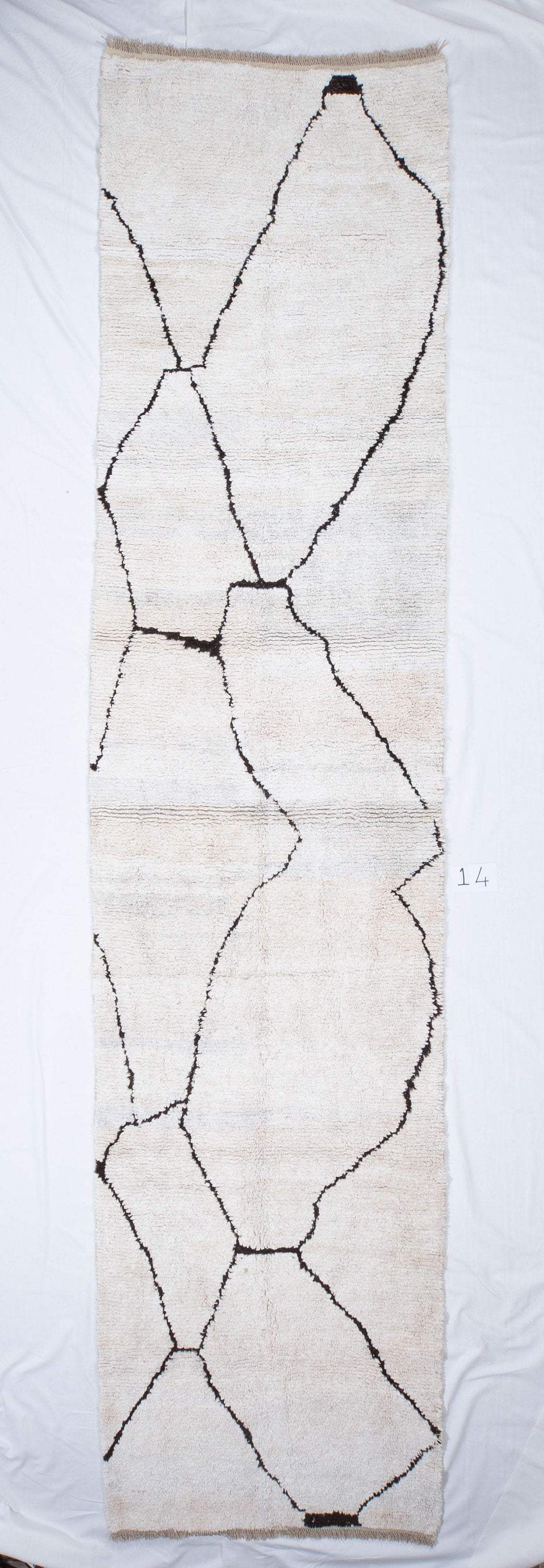 Contemporary HEMP RUNNER up-cycled from vintage HEMP and goat hair flat weaves