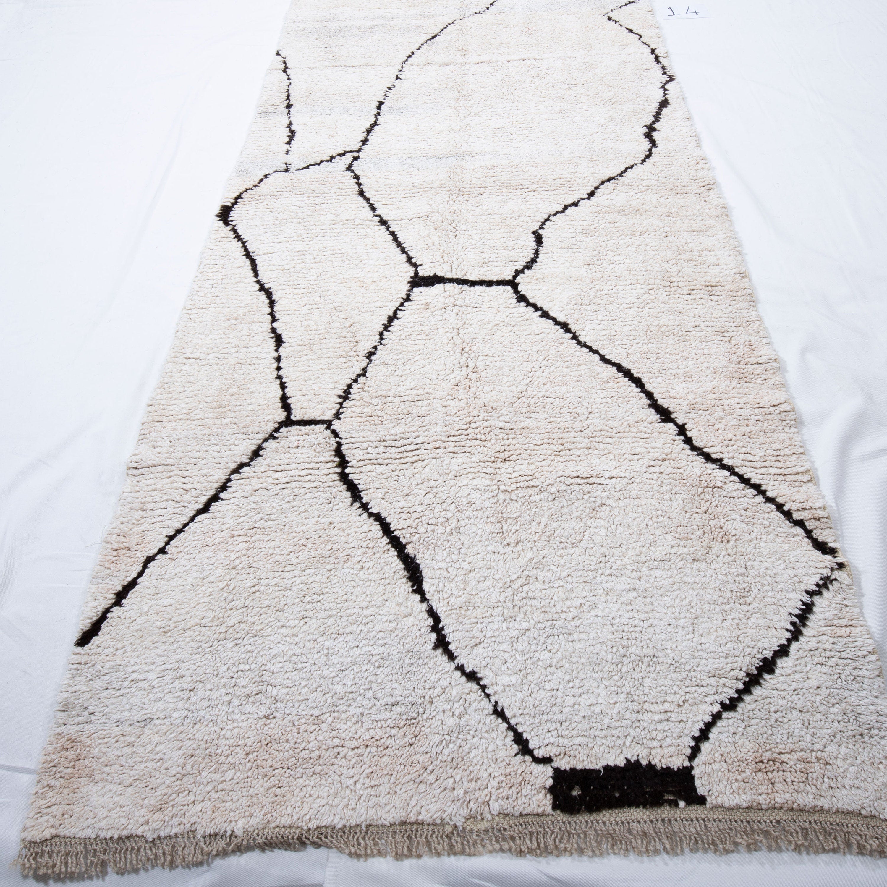 Contemporary HEMP RUNNER up-cycled from vintage HEMP and goat hair flat weaves