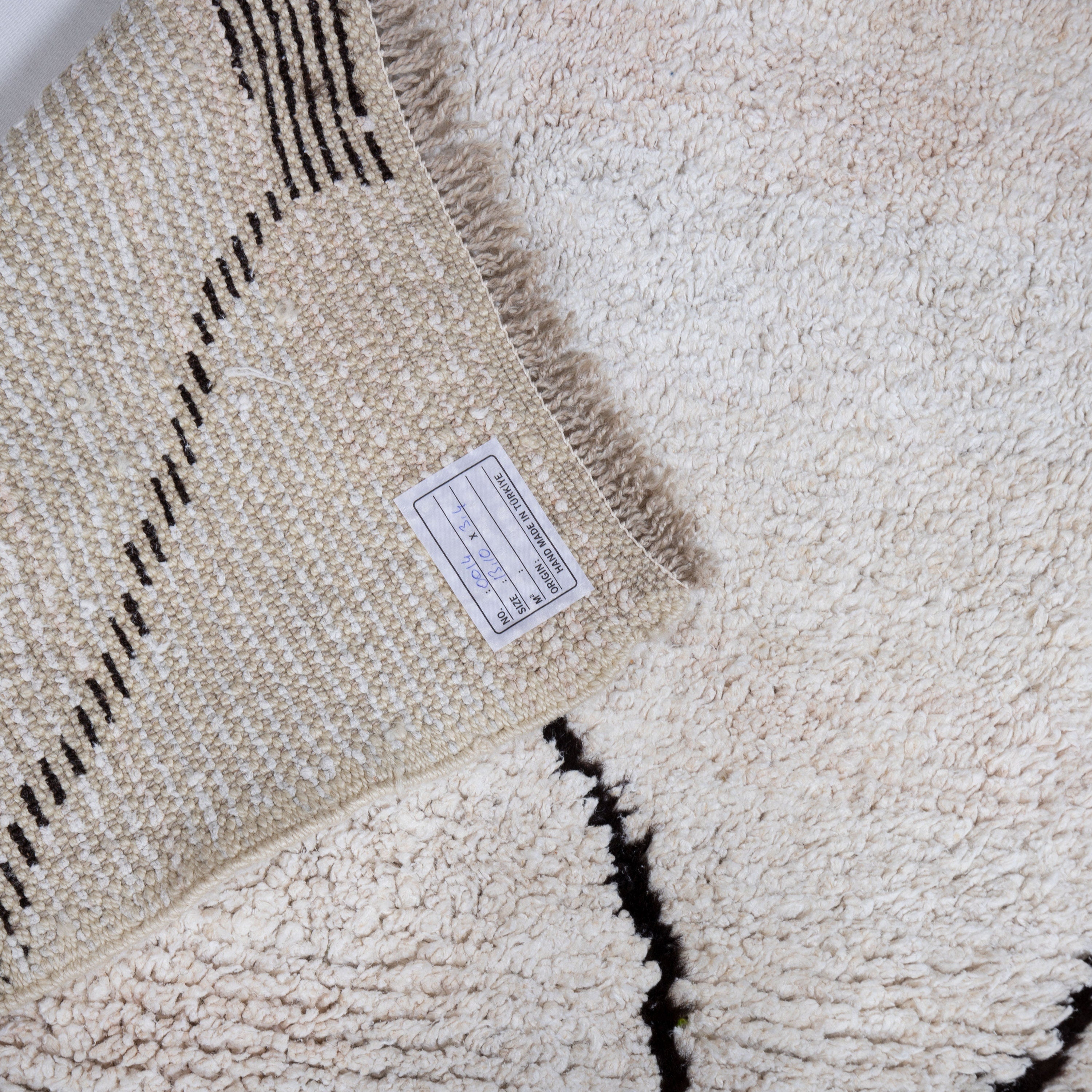 Contemporary HEMP RUNNER up-cycled from vintage HEMP and goat hair flat weaves