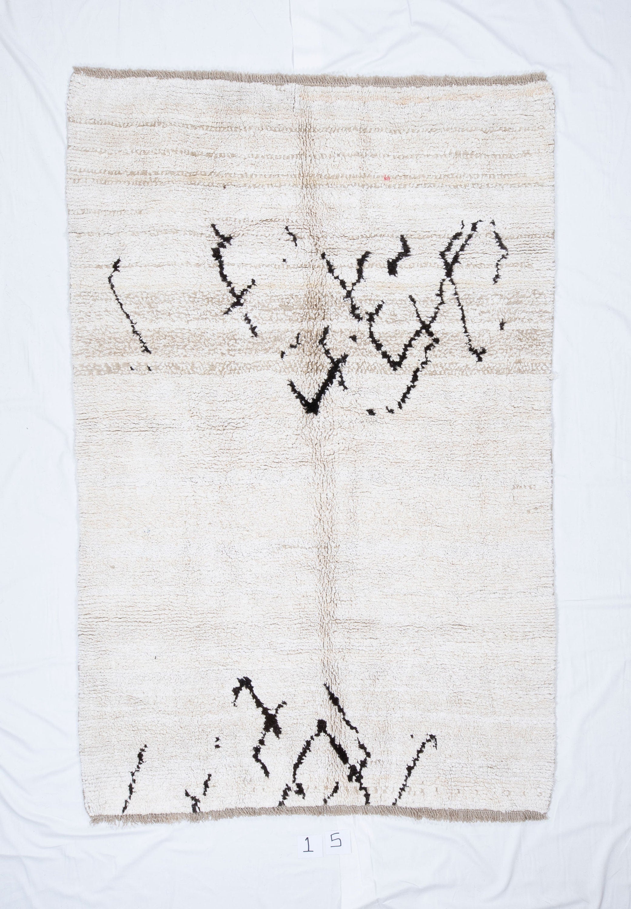 Contemporary TURKISH RUG up cycled from vintage HEMP and goat hair flat weaves