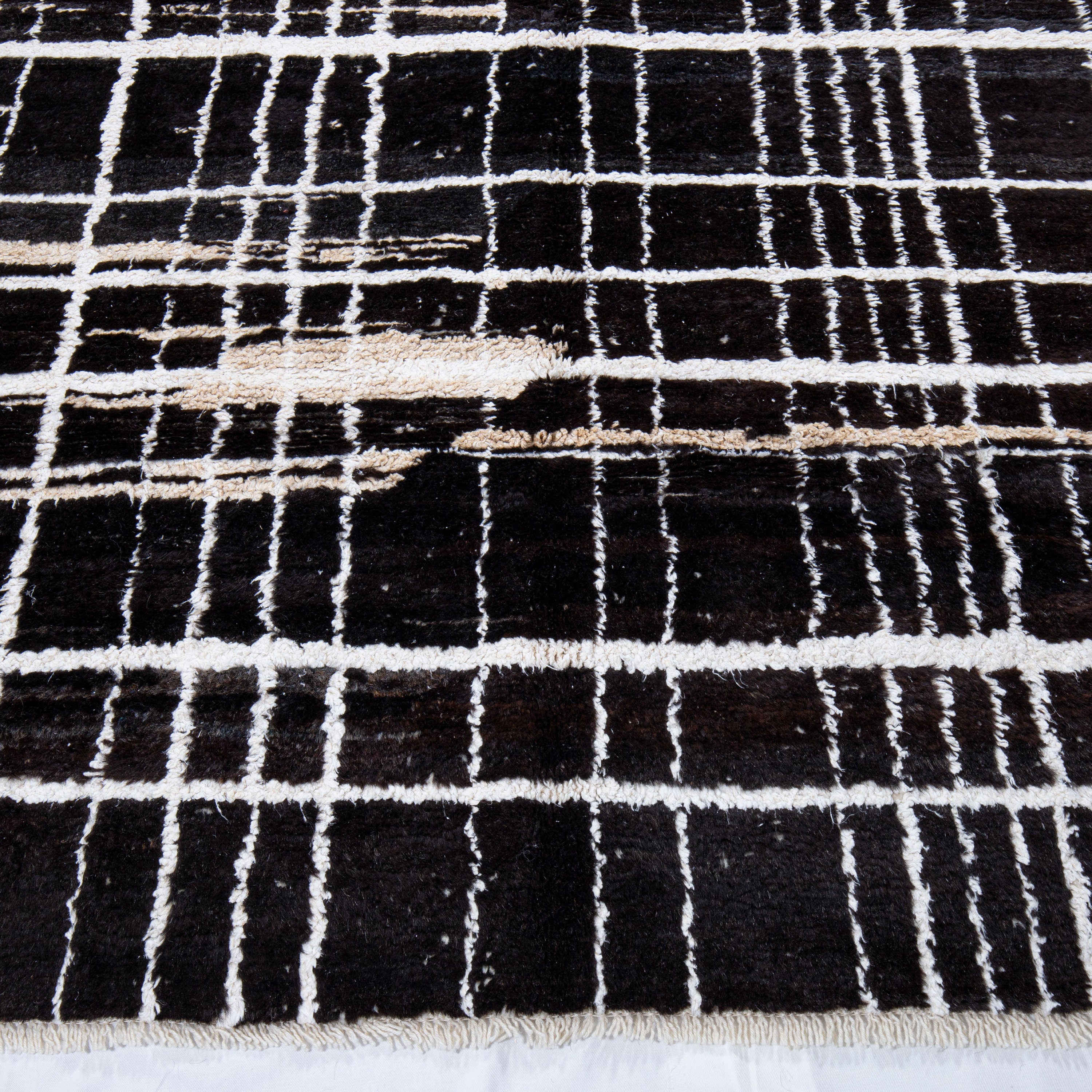 Contemporary TURKISH RUG up cycled from vintage HEMP and goat hair flat weaves