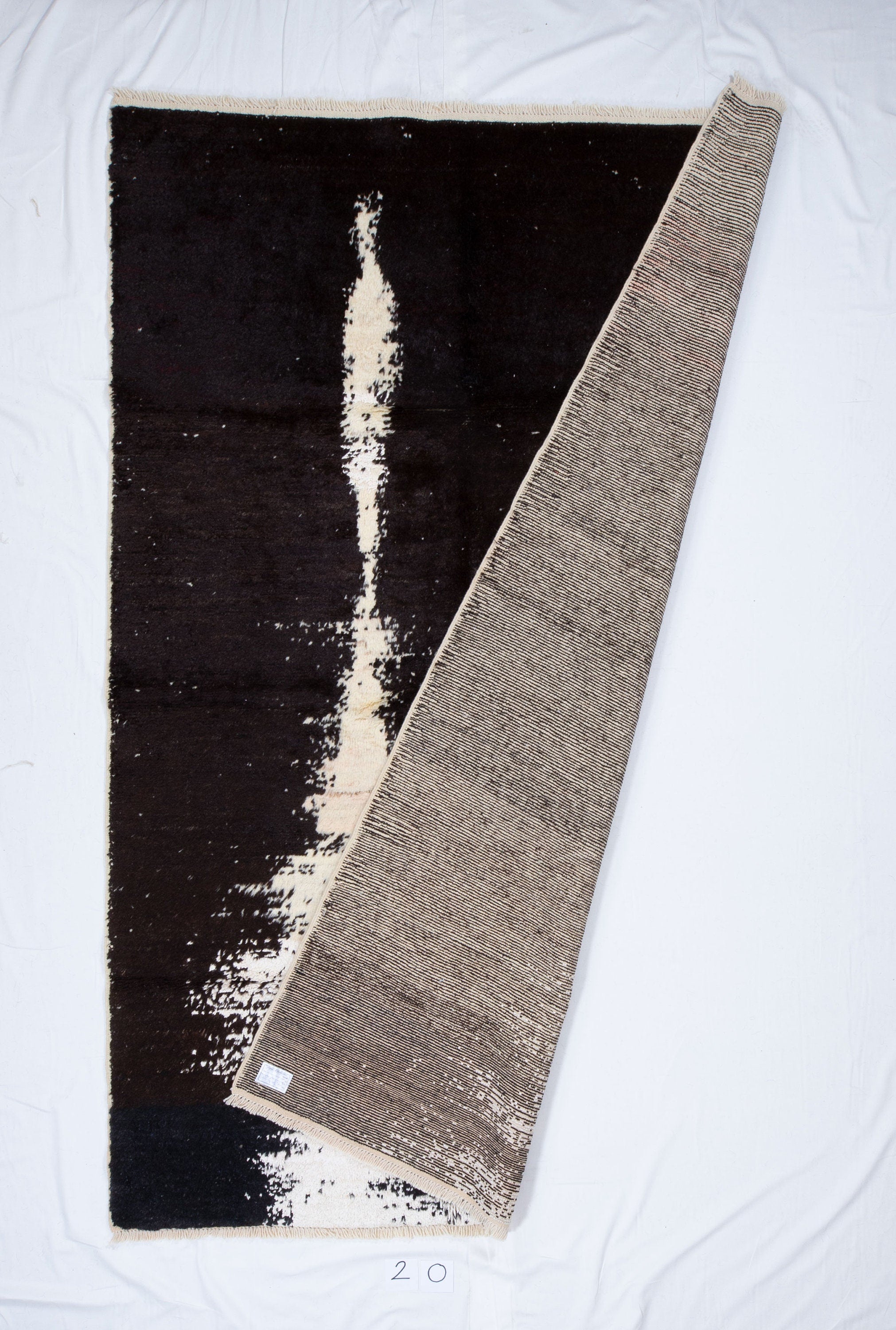 Contemporary TURKISH RUG up cycled from vintage HEMP and goat hair flat weaves.