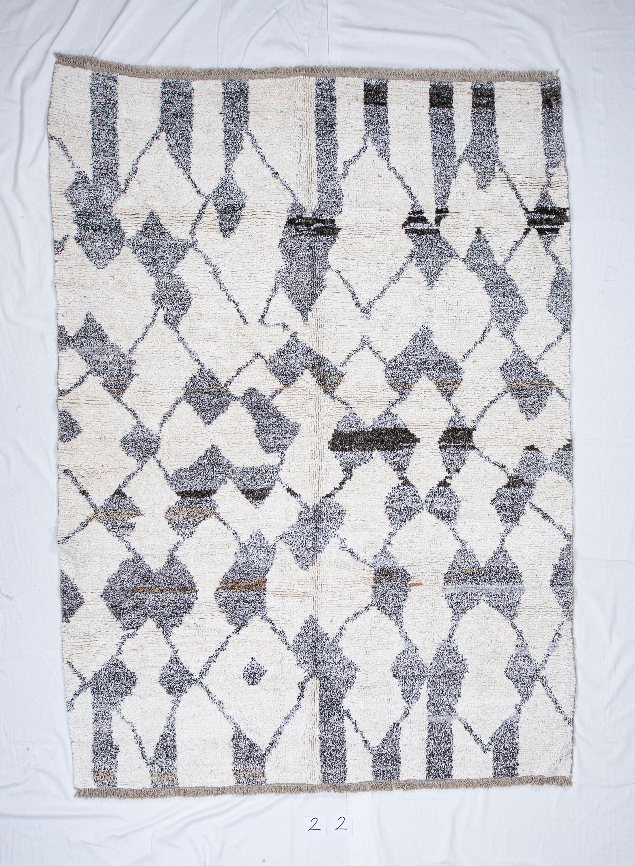 Contemporary TURKISH RUG up cycled from vintage HEMP and goat hair flat weaves