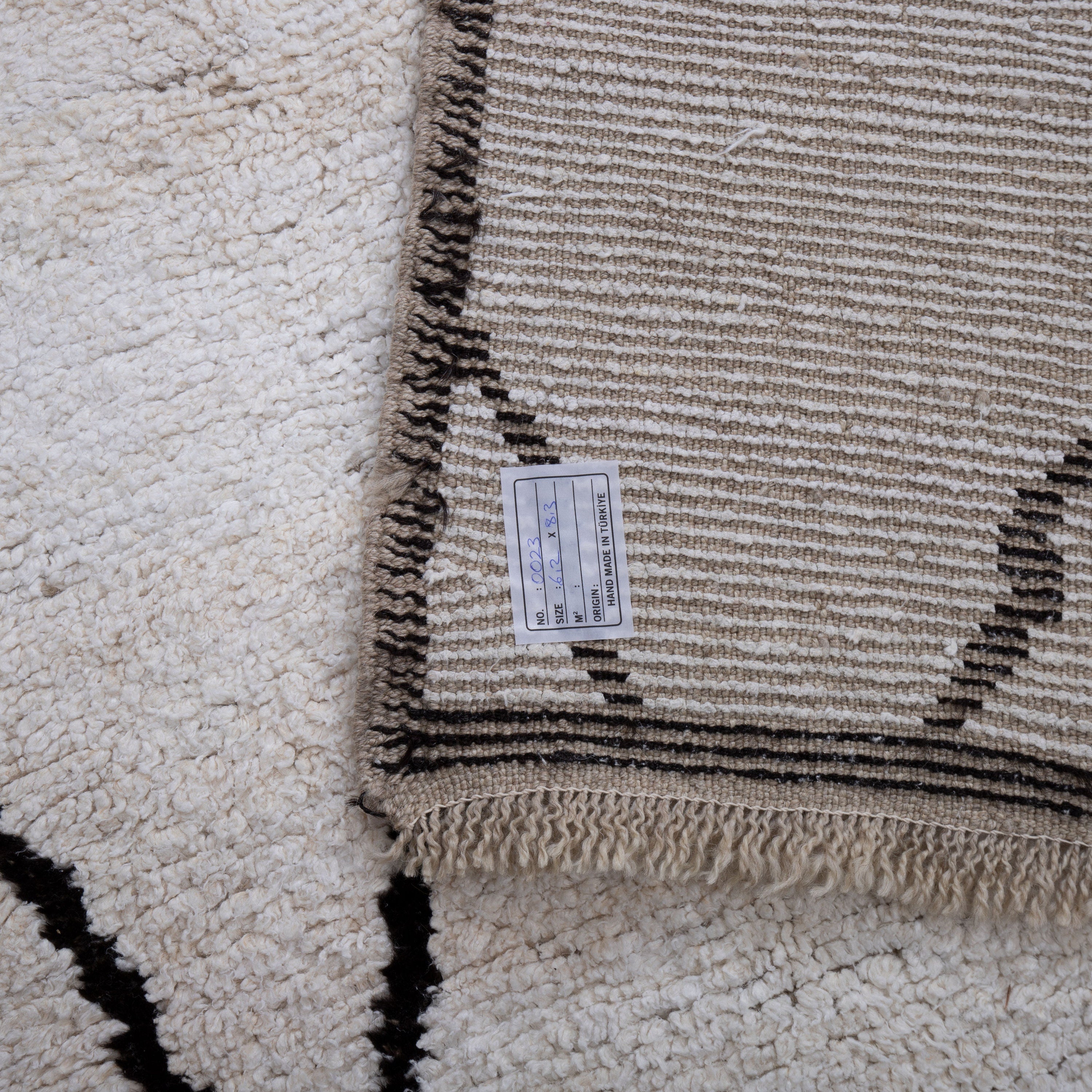 Contemporary TURKISH RUG up cycled from vintage HEMP and goat hair flat weaves