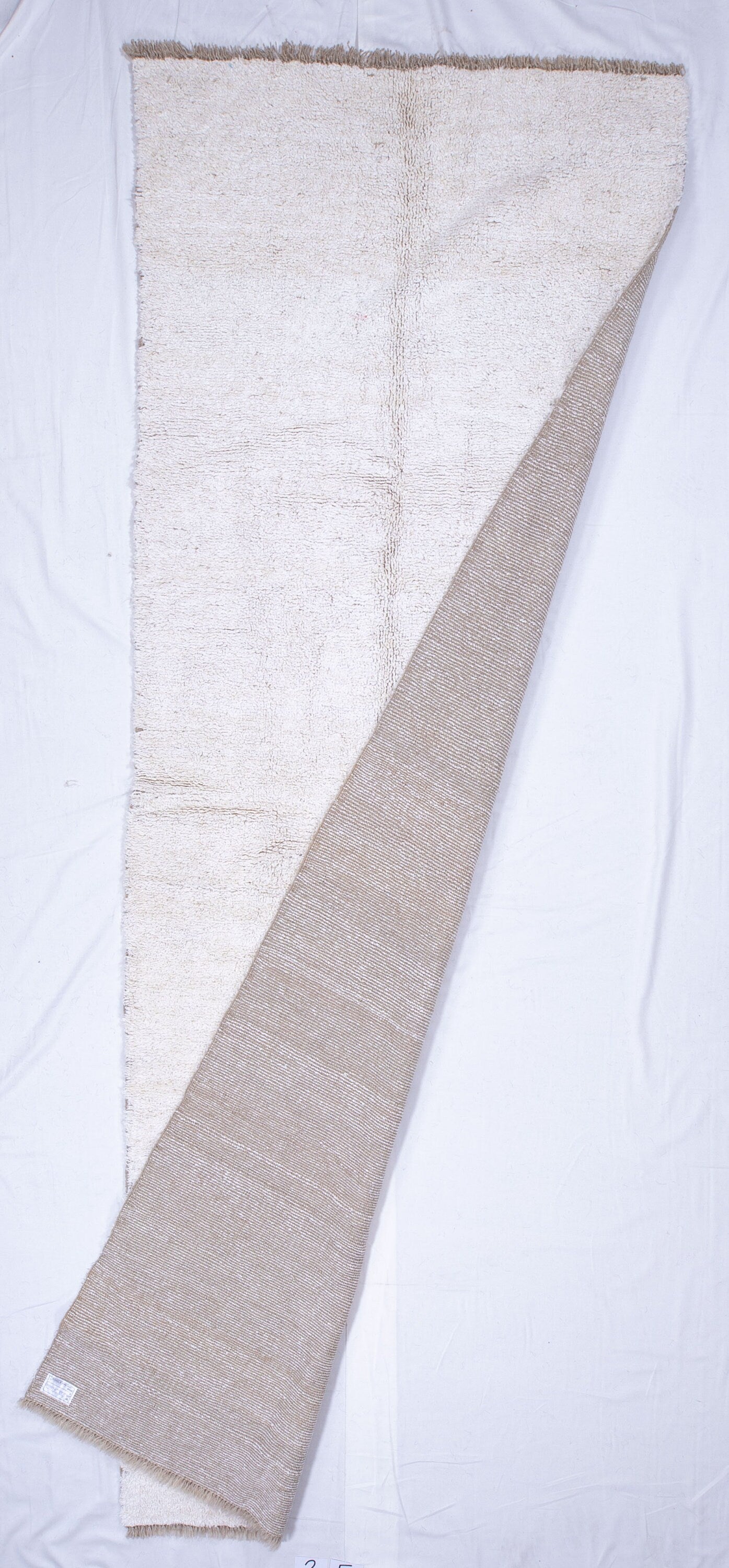 Contemporary TURKISH RUG up cycled from vintage HEMP and goat hair flat weaves