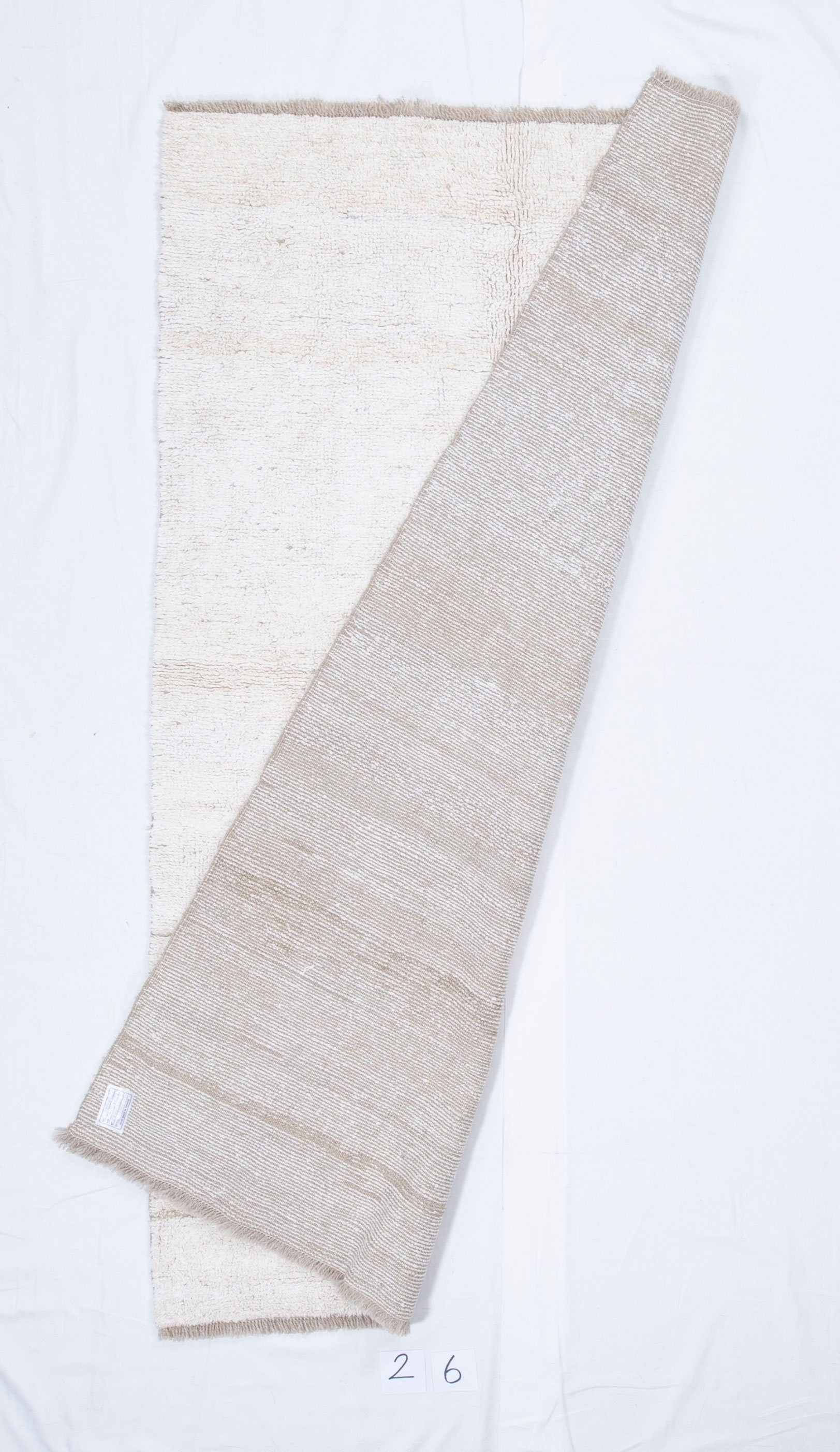 Contemporary TURKISH RUG up cycled from vintage HEMP and goat hair flat weaves