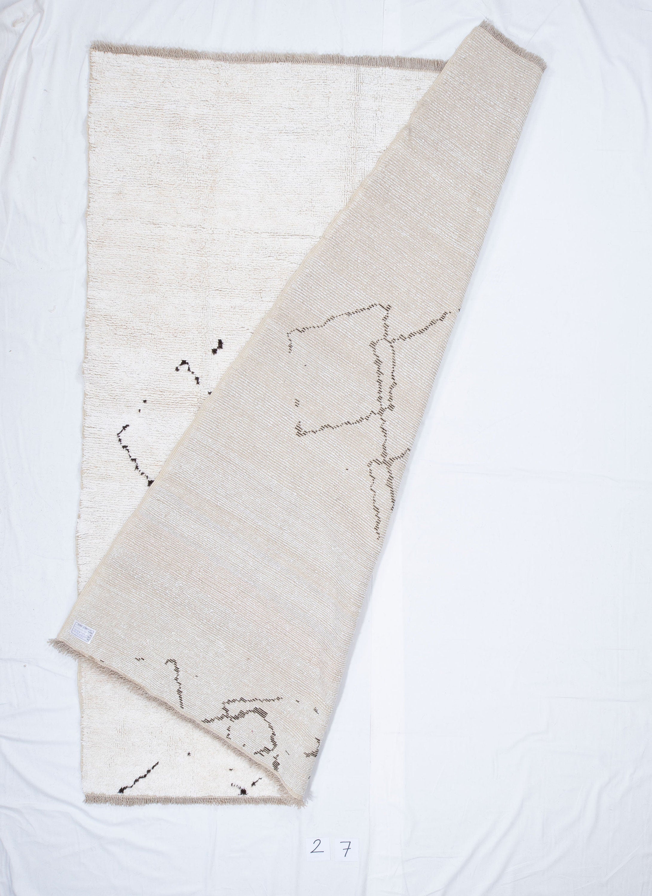 Contemporary TURKISH RUG up cycled from vintage HEMP and goat hair flat weaves.