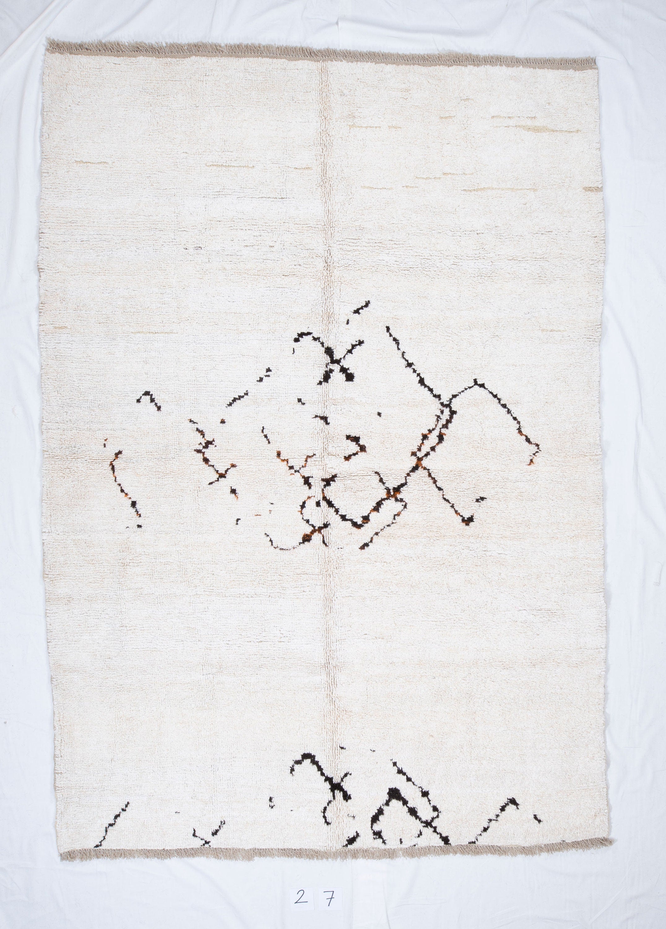 Contemporary TURKISH RUG up cycled from vintage HEMP and goat hair flat weaves.