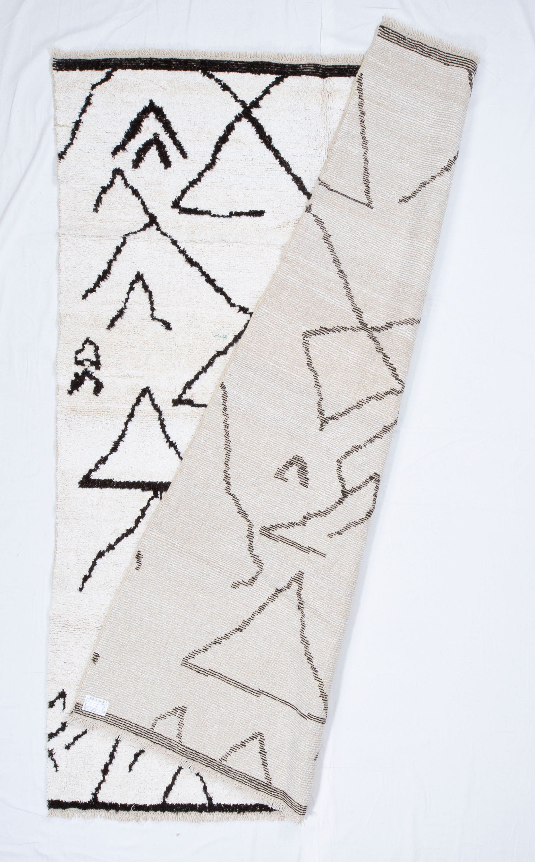 Contemporary TURKISH RUG up cycled from vintage HEMP and goat hair flat weaves