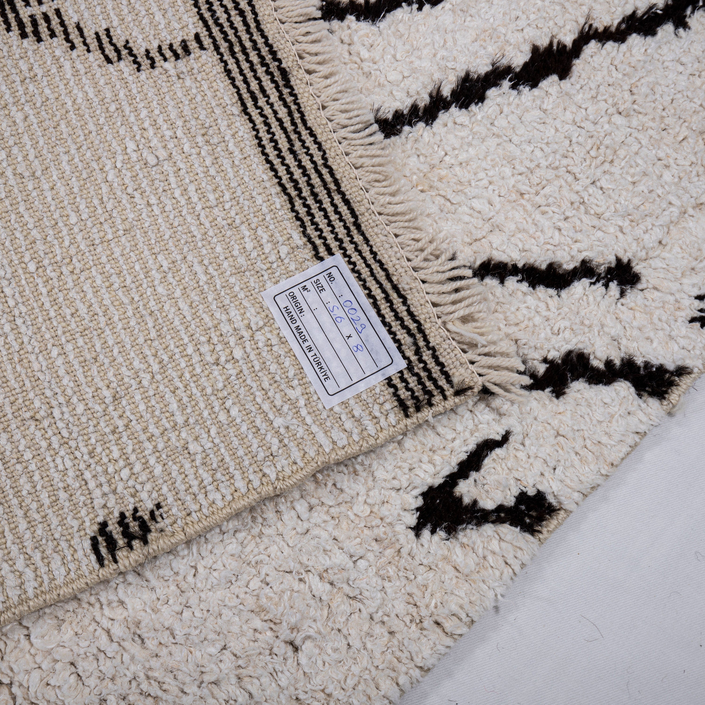 Contemporary TURKISH RUG up cycled from vintage HEMP and goat hair flat weaves