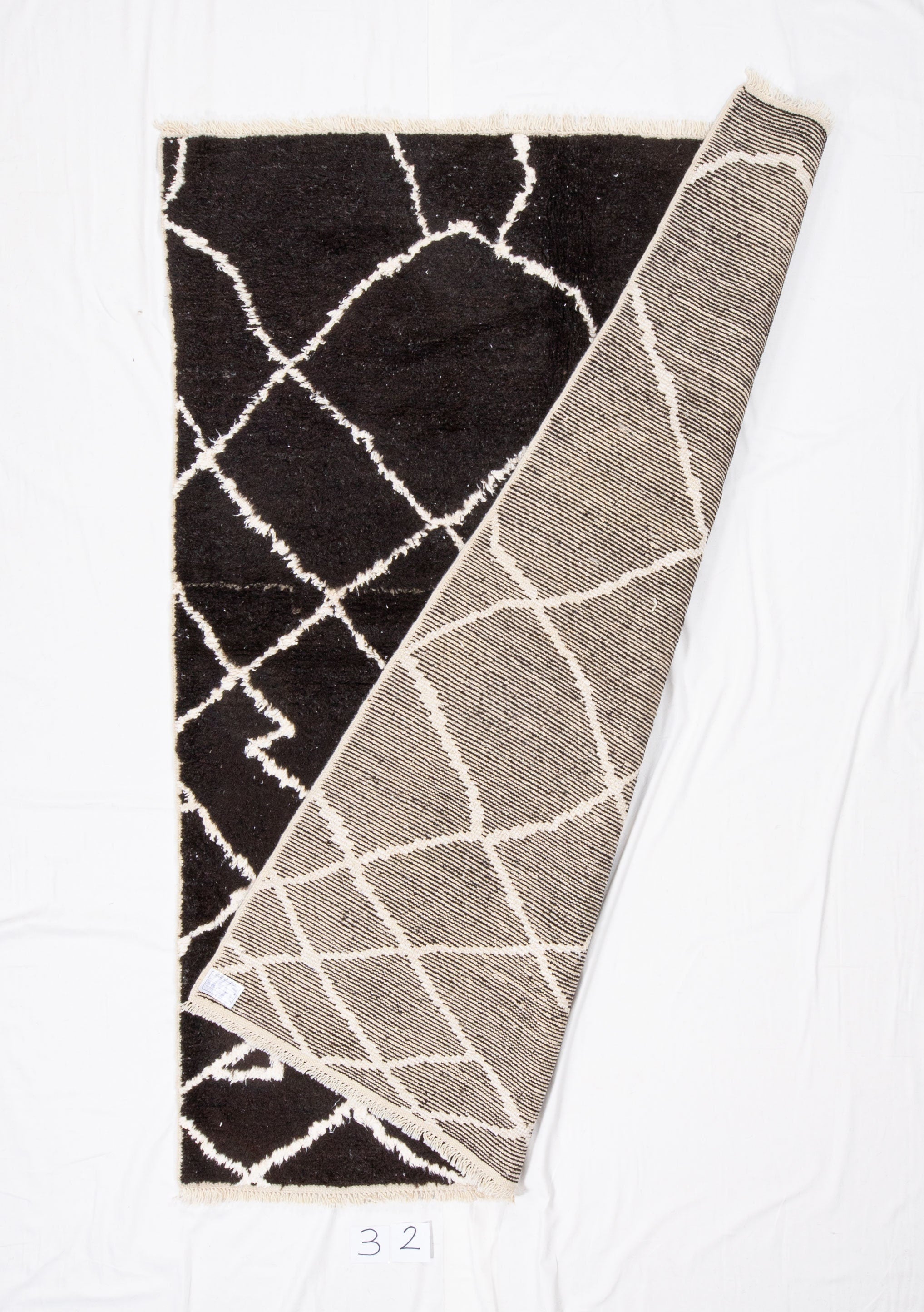 Contemporary TURKISH RUG up cycled from vintage HEMP and goat hair flat weaves