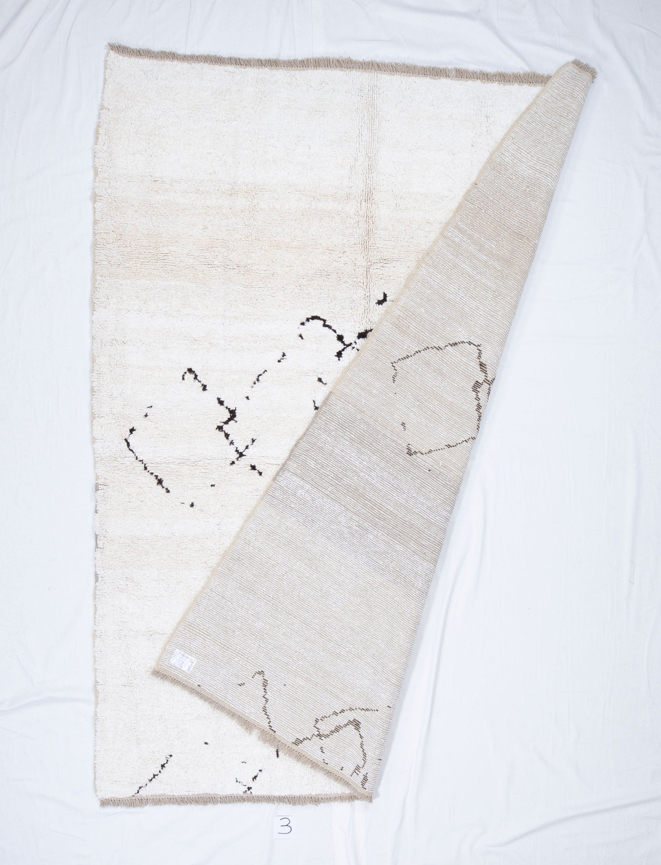 Contemporary TURKISH RUG up cycled from vintage HEMP and goat hair flat weaves