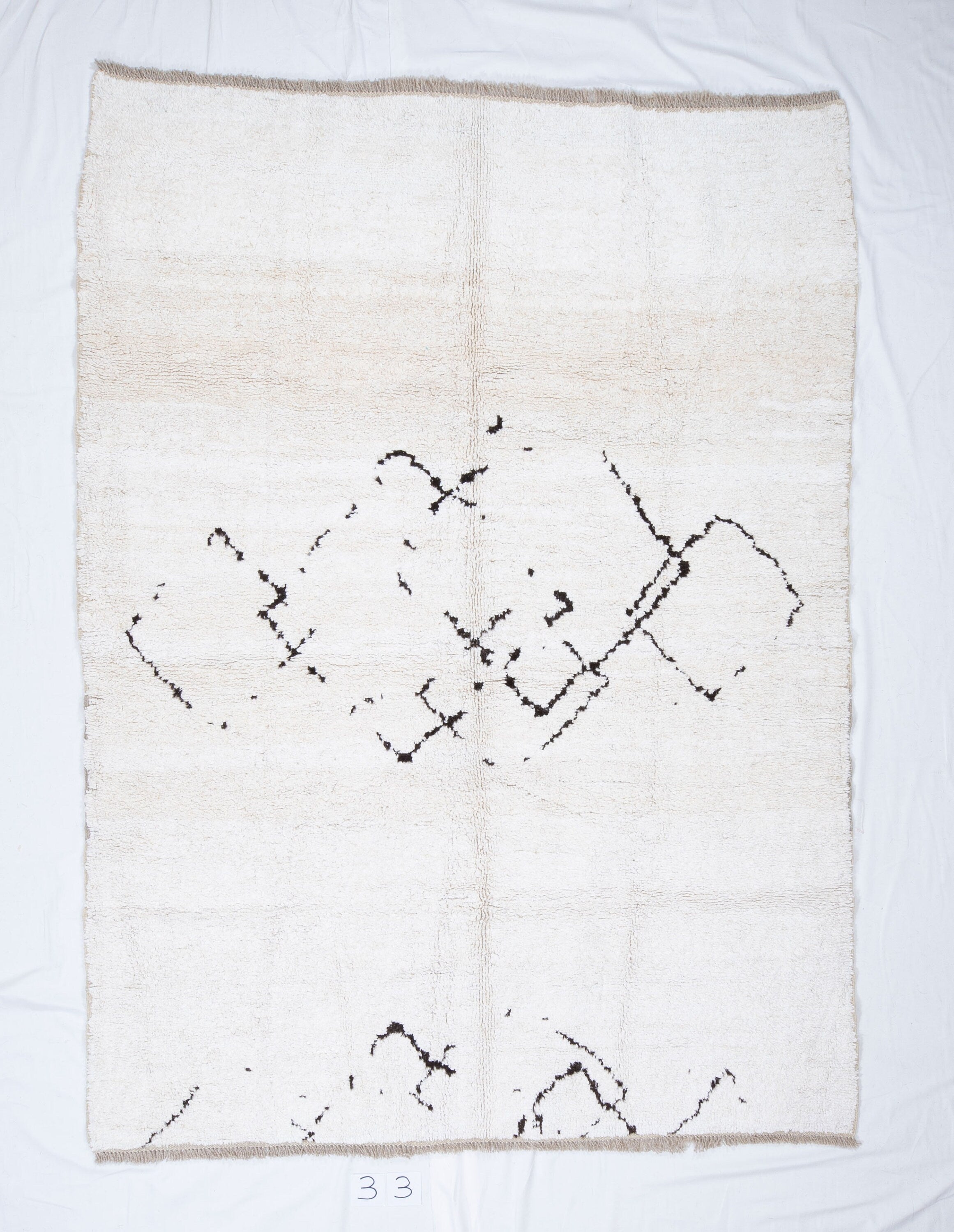 Contemporary TURKISH RUG up cycled from vintage HEMP and goat hair flat weaves