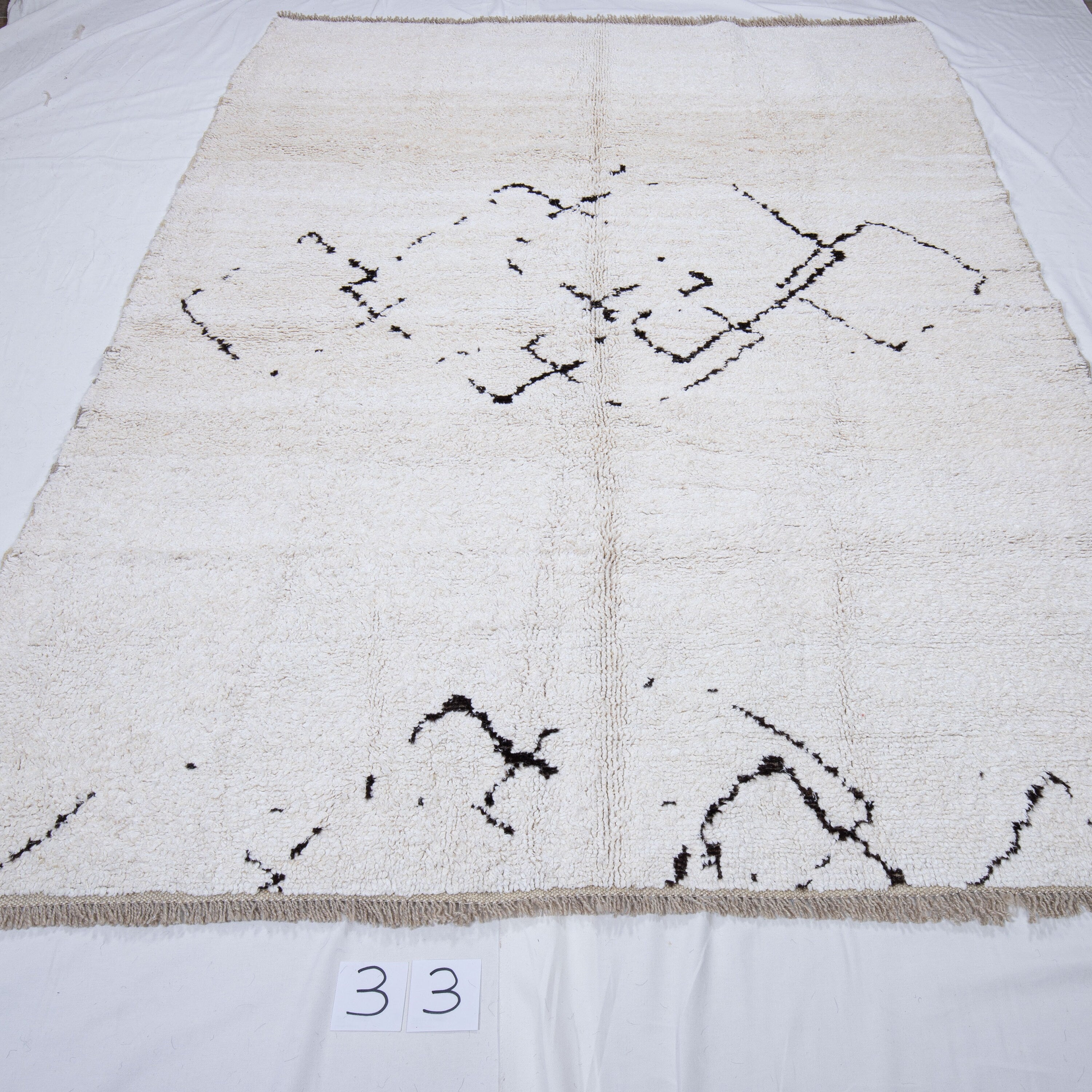 Contemporary TURKISH RUG up cycled from vintage HEMP and goat hair flat weaves