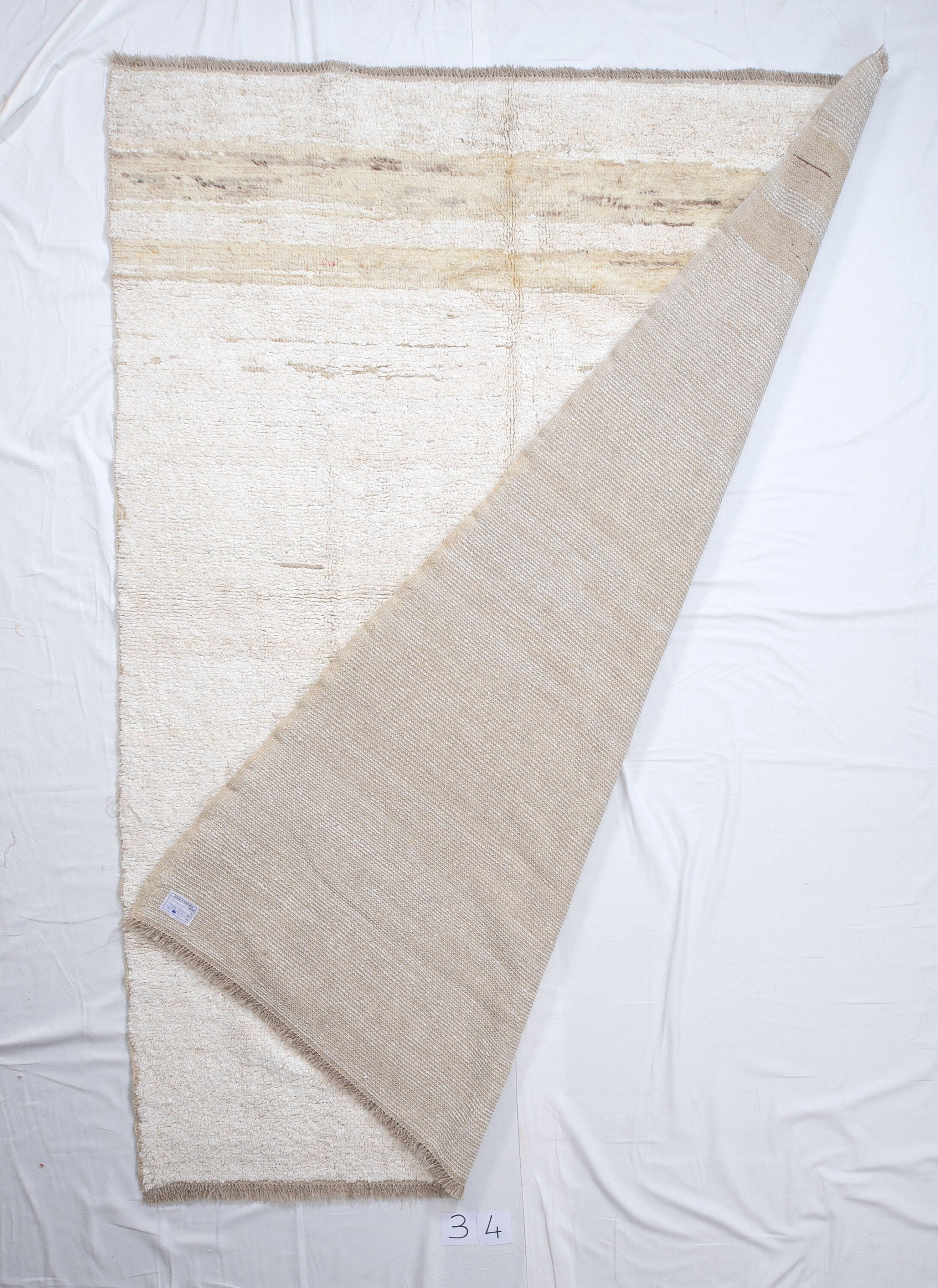 Contemporary TURKISH RUG up cycled from vintage HEMP and goat hair flat weaves.