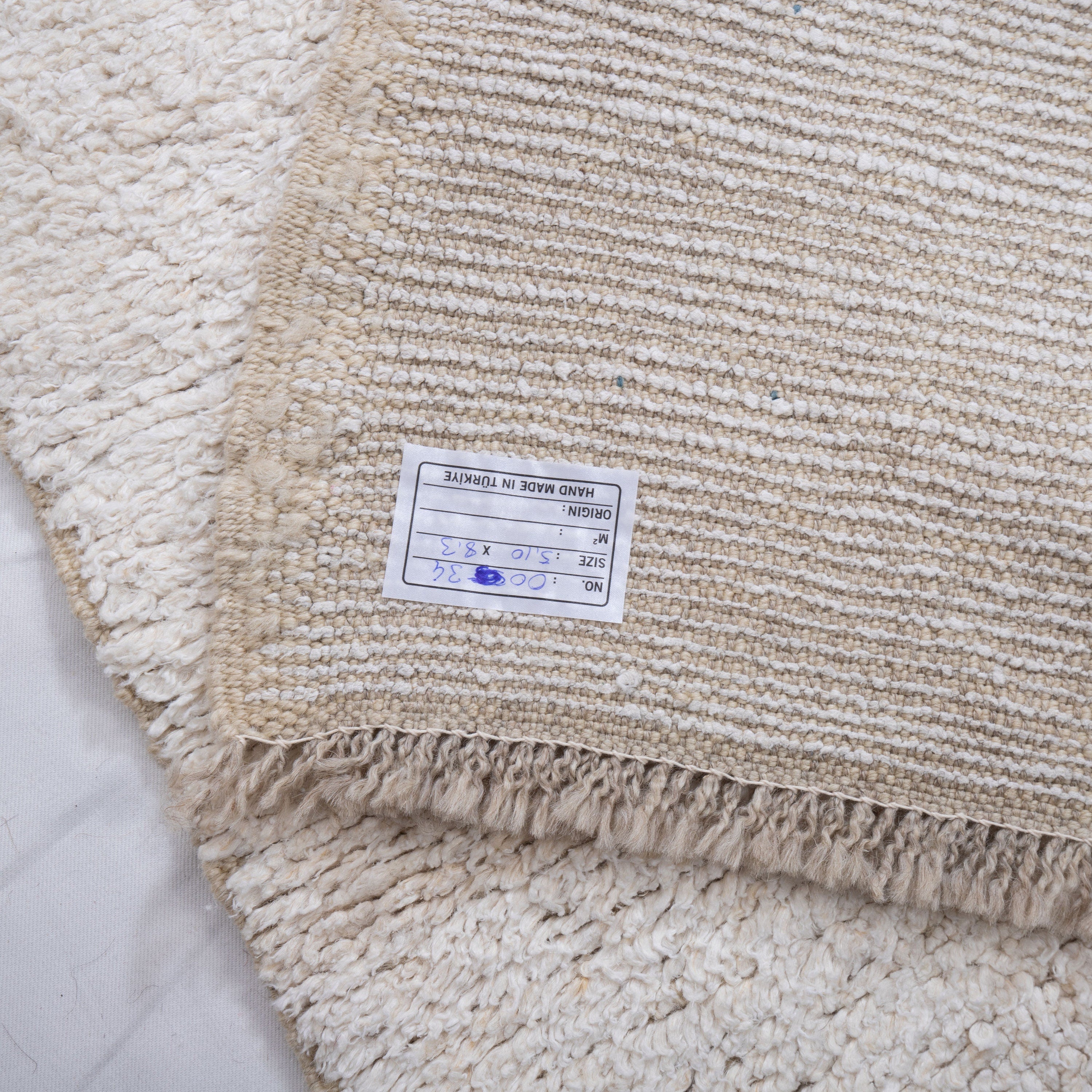 Contemporary TURKISH RUG up cycled from vintage HEMP and goat hair flat weaves.