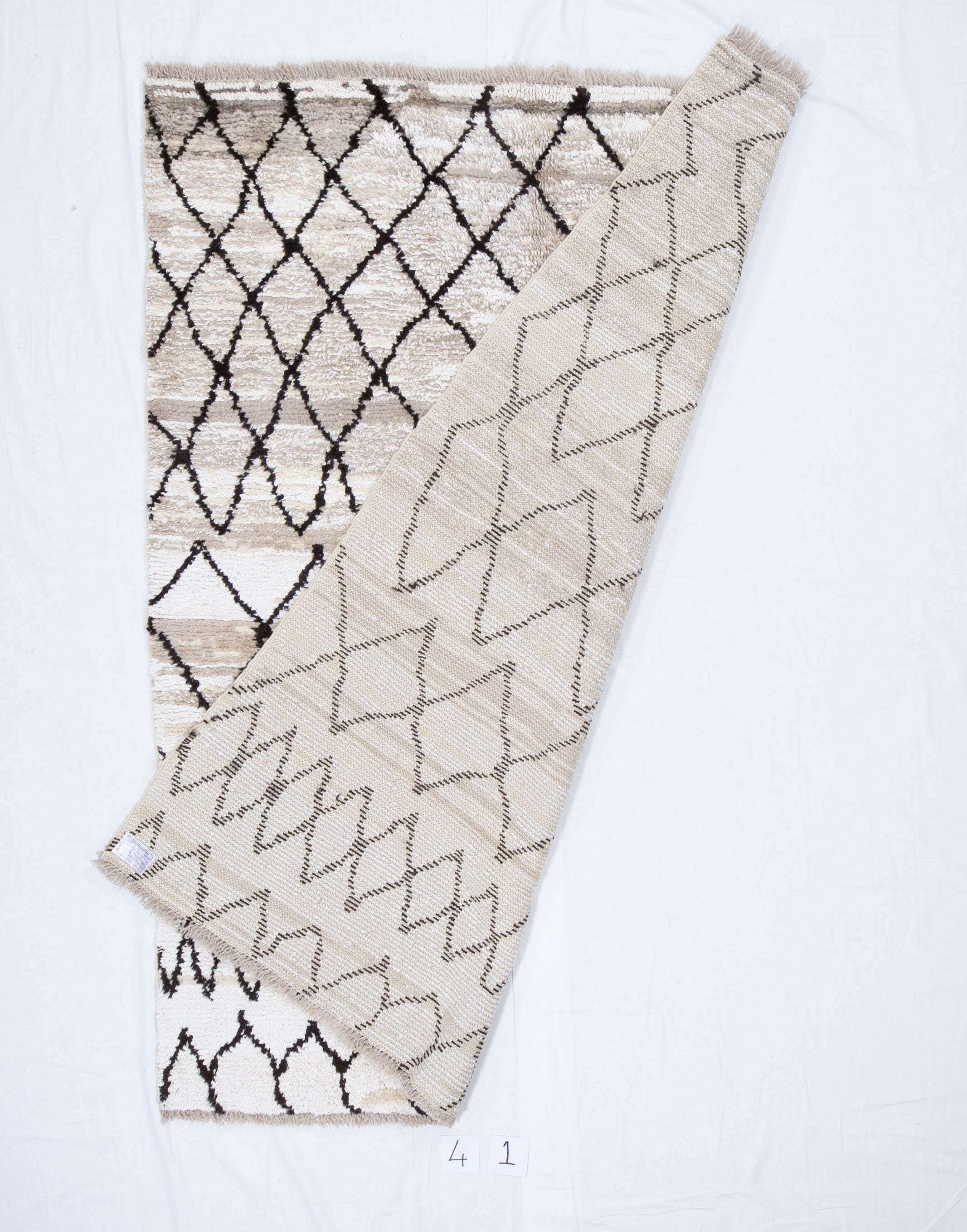 Contemporary TURKISH RUG up cycled from vintage HEMP and goat hair flat weaves