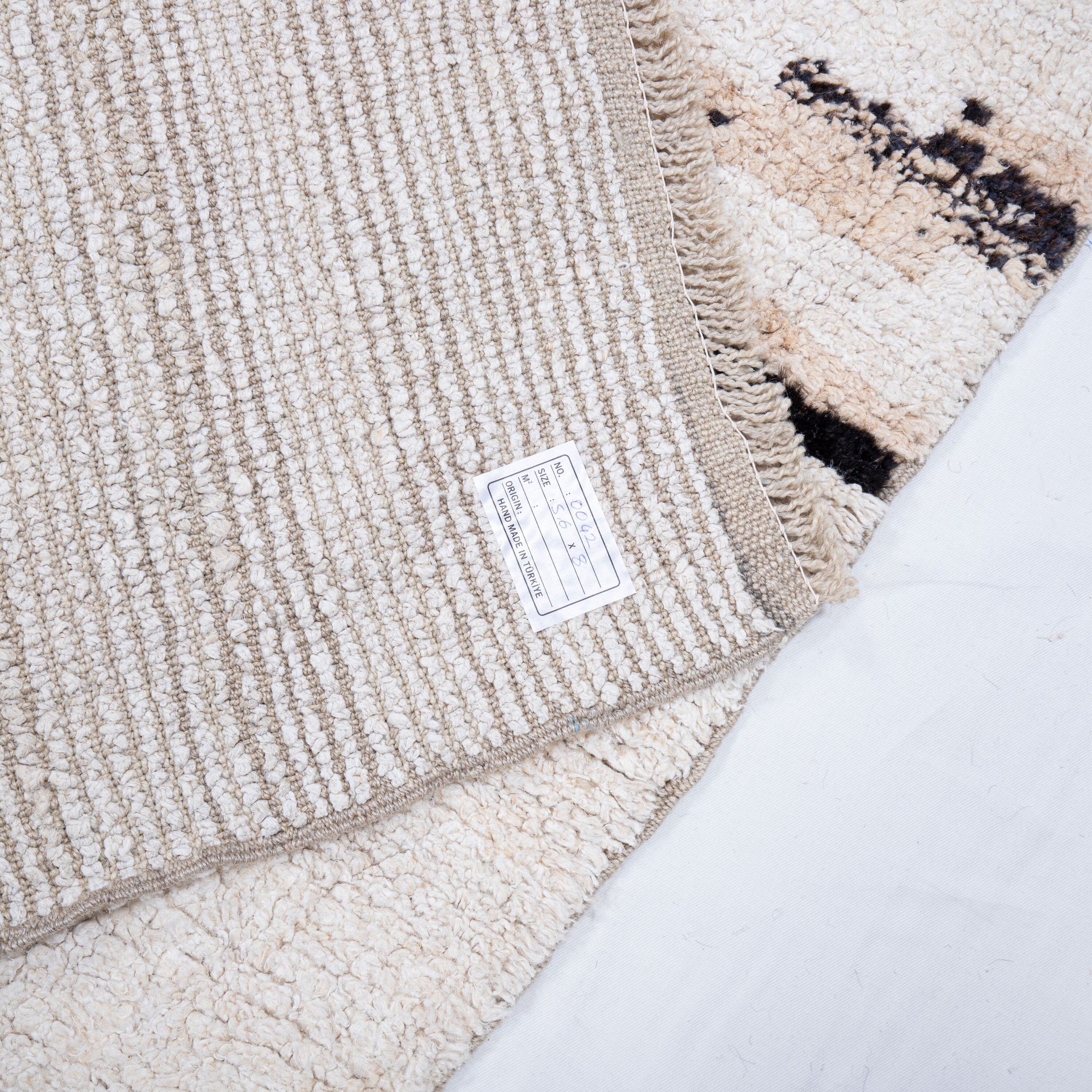 Contemporary TURKISH RUG up cycled from vintage HEMP and goat hair flat weaves