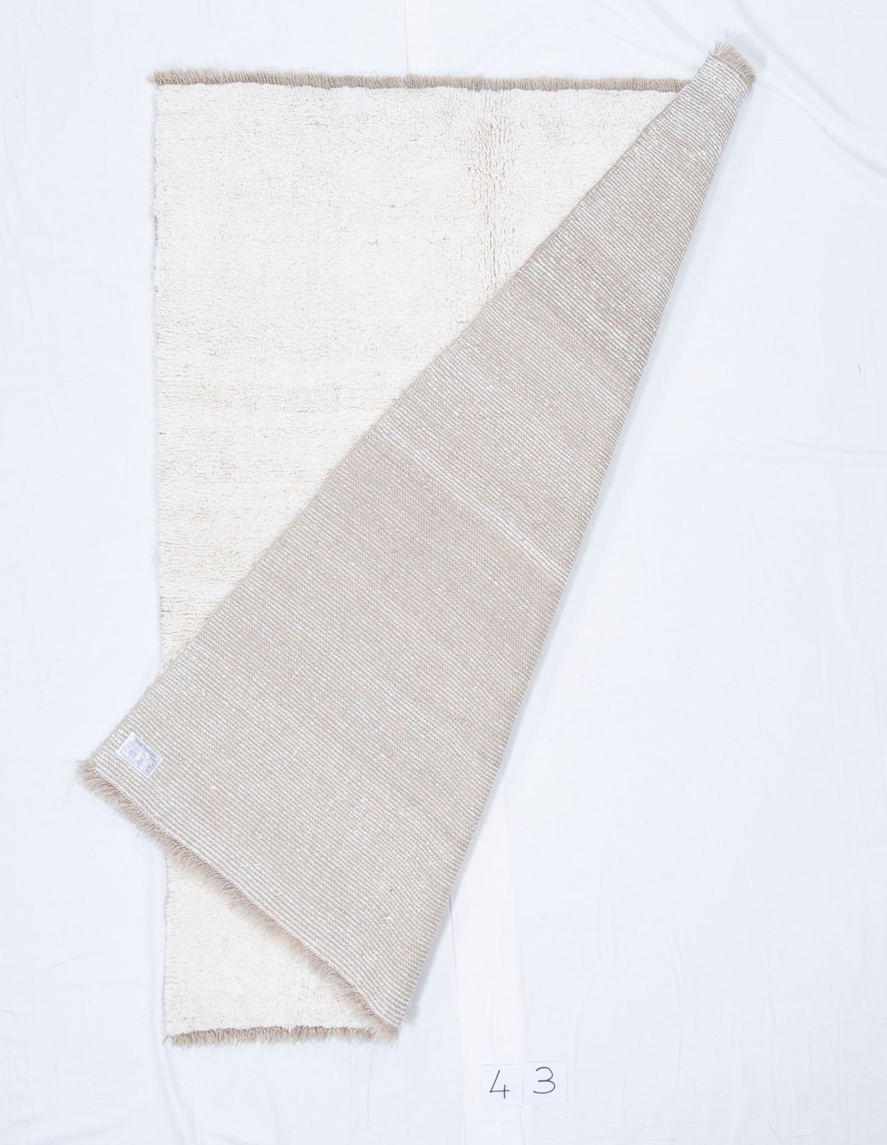 Contemporary TURKISH RUG up cycled from vintage HEMP and goat hair flat weaves