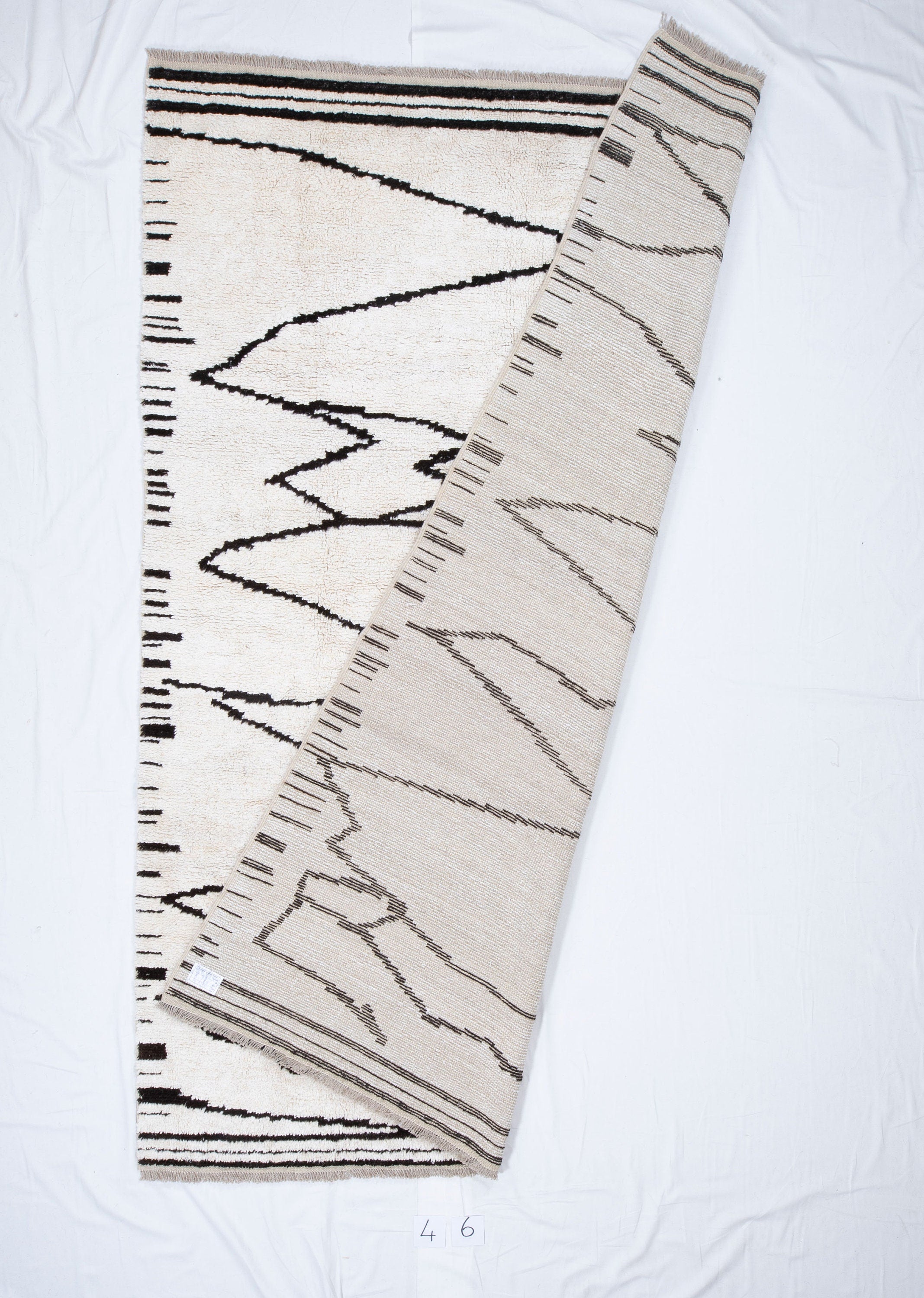 Contemporary TURKISH RUG up cycled from vintage HEMP and goat hair flat weaves