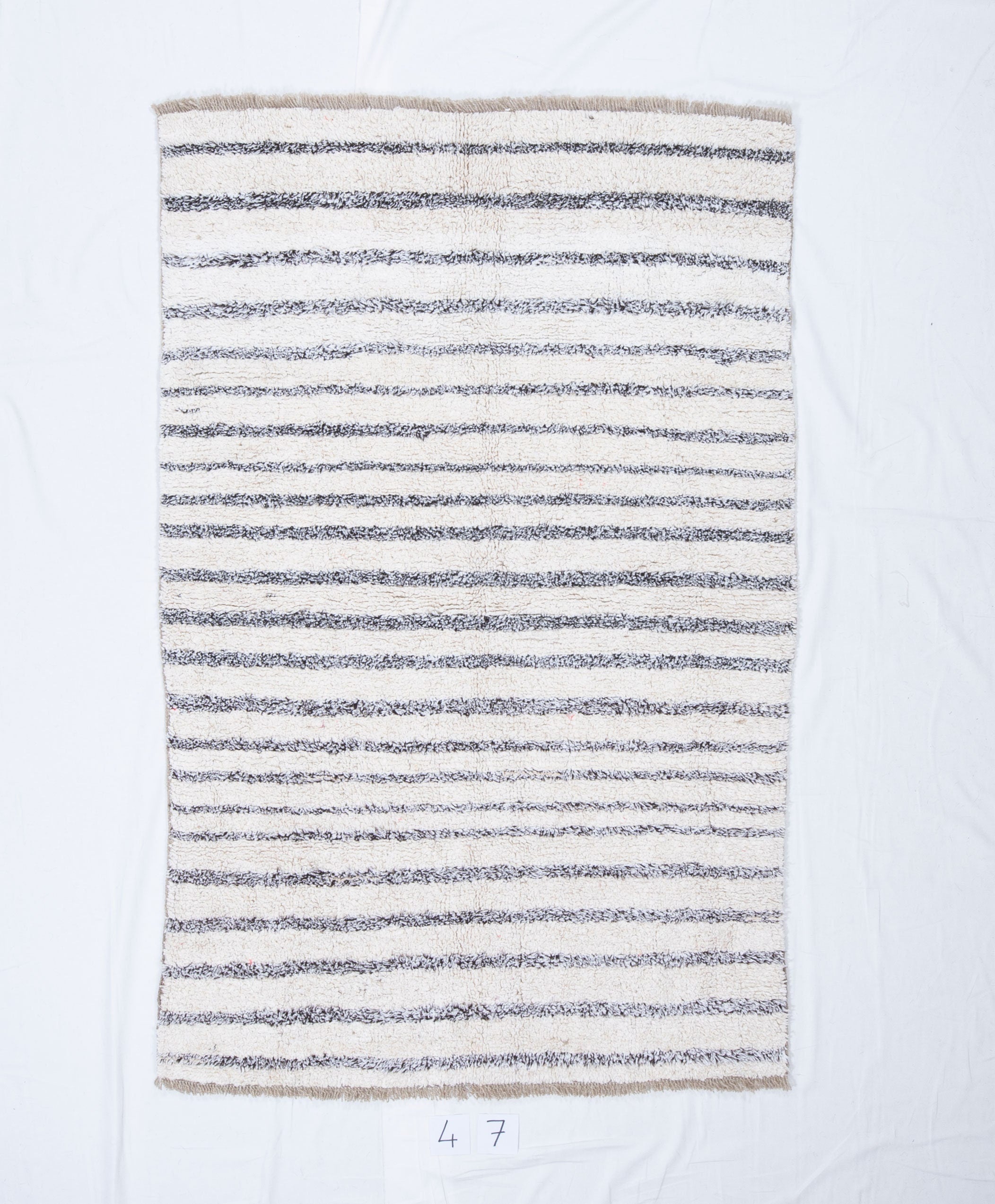 Contemporary TURKISH RUG up cycled from vintage HEMP and goat hair flat weaves