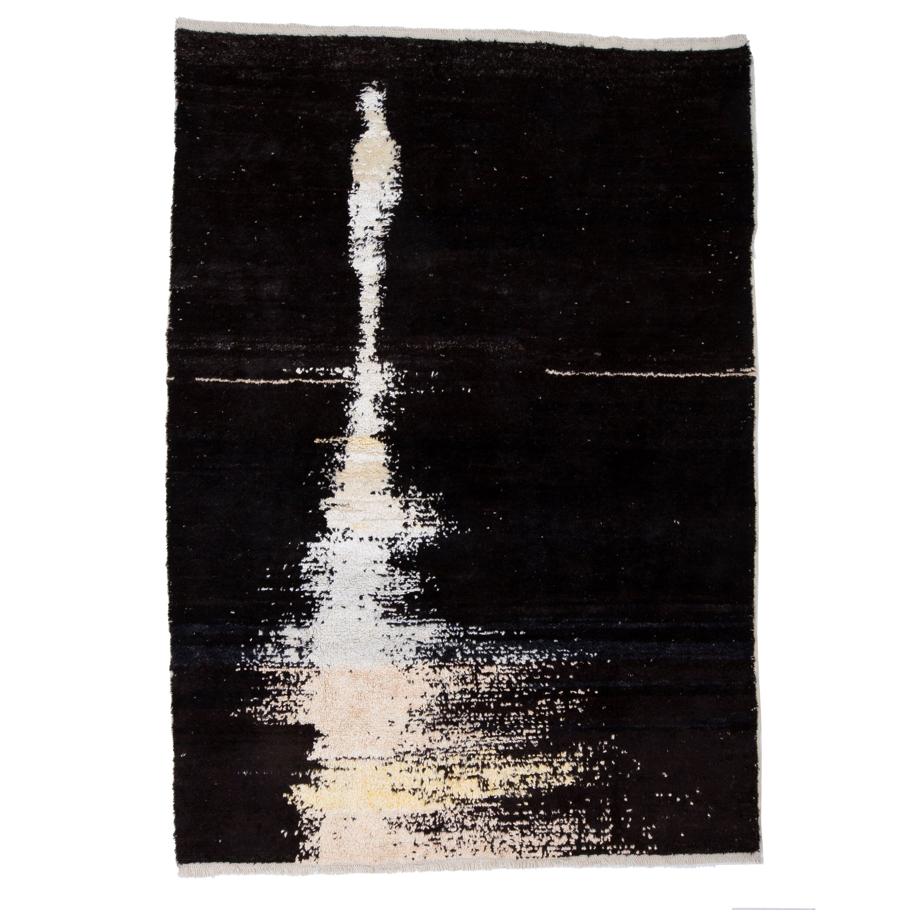 Contemporary TURKISH RUG up cycled from vintage HEMP and goat hair flat weaves