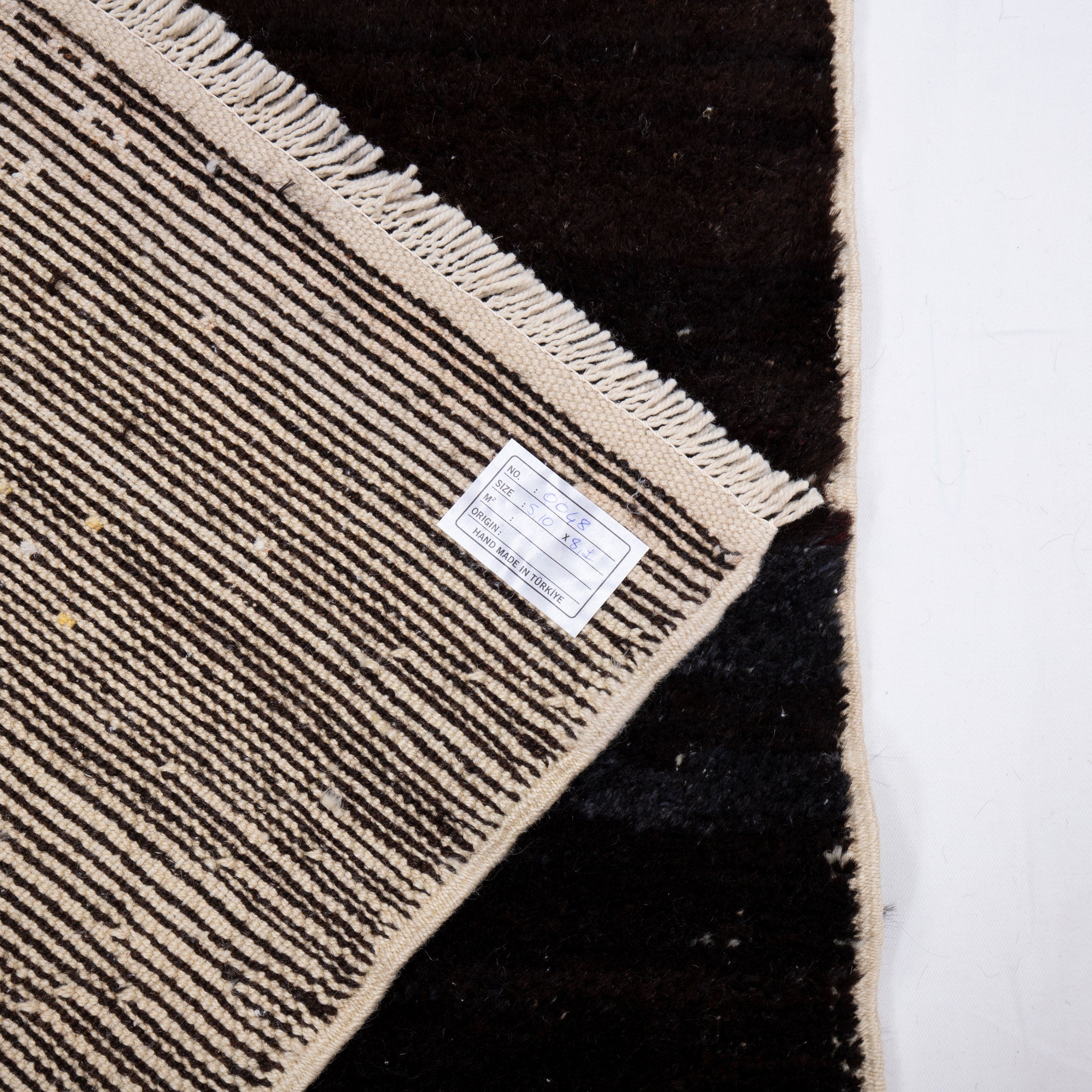 Contemporary TURKISH RUG up cycled from vintage HEMP and goat hair flat weaves