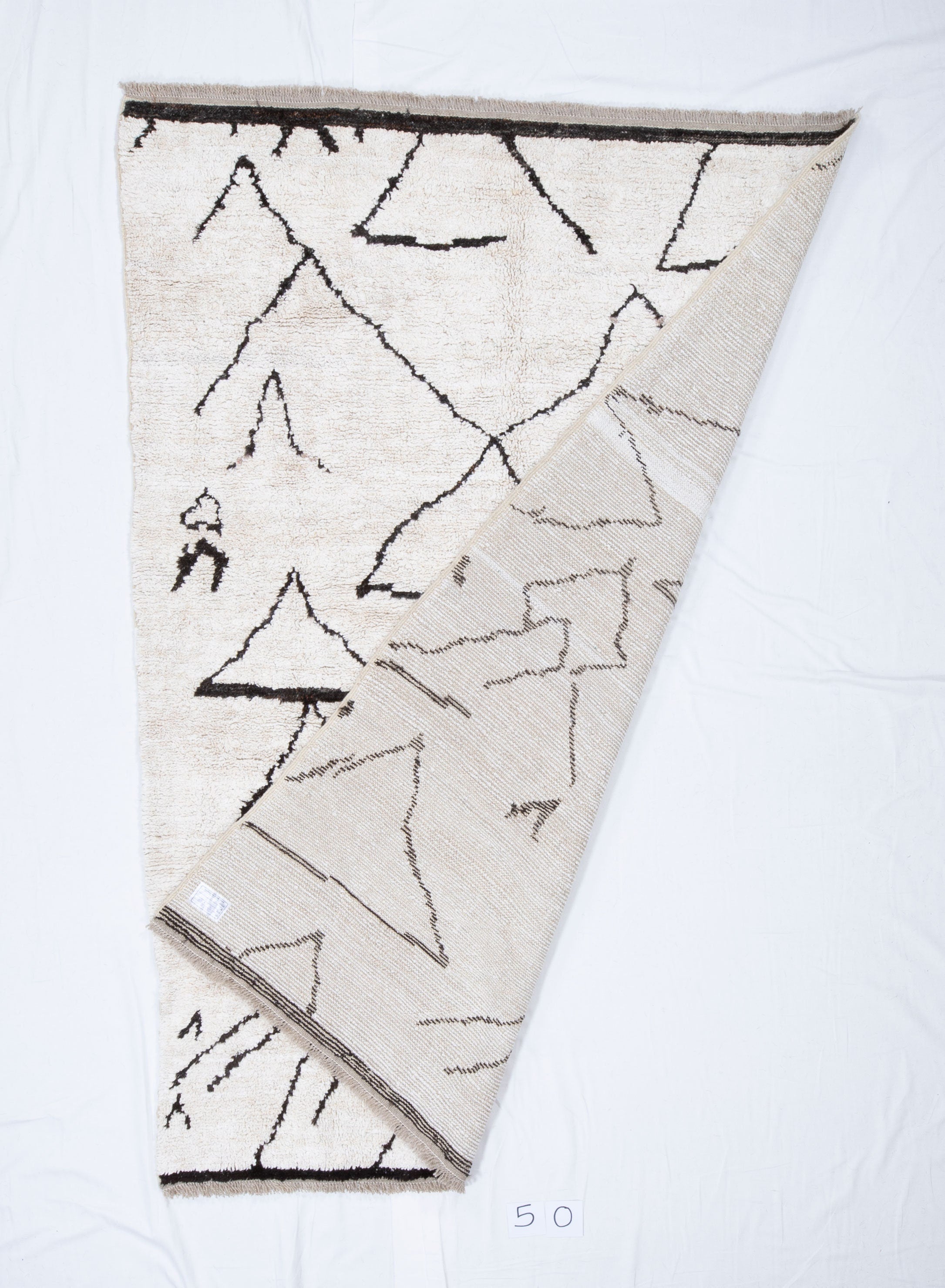 Contemporary TURKISH RUG up cycled from vintage HEMP and goat hair flat weaves