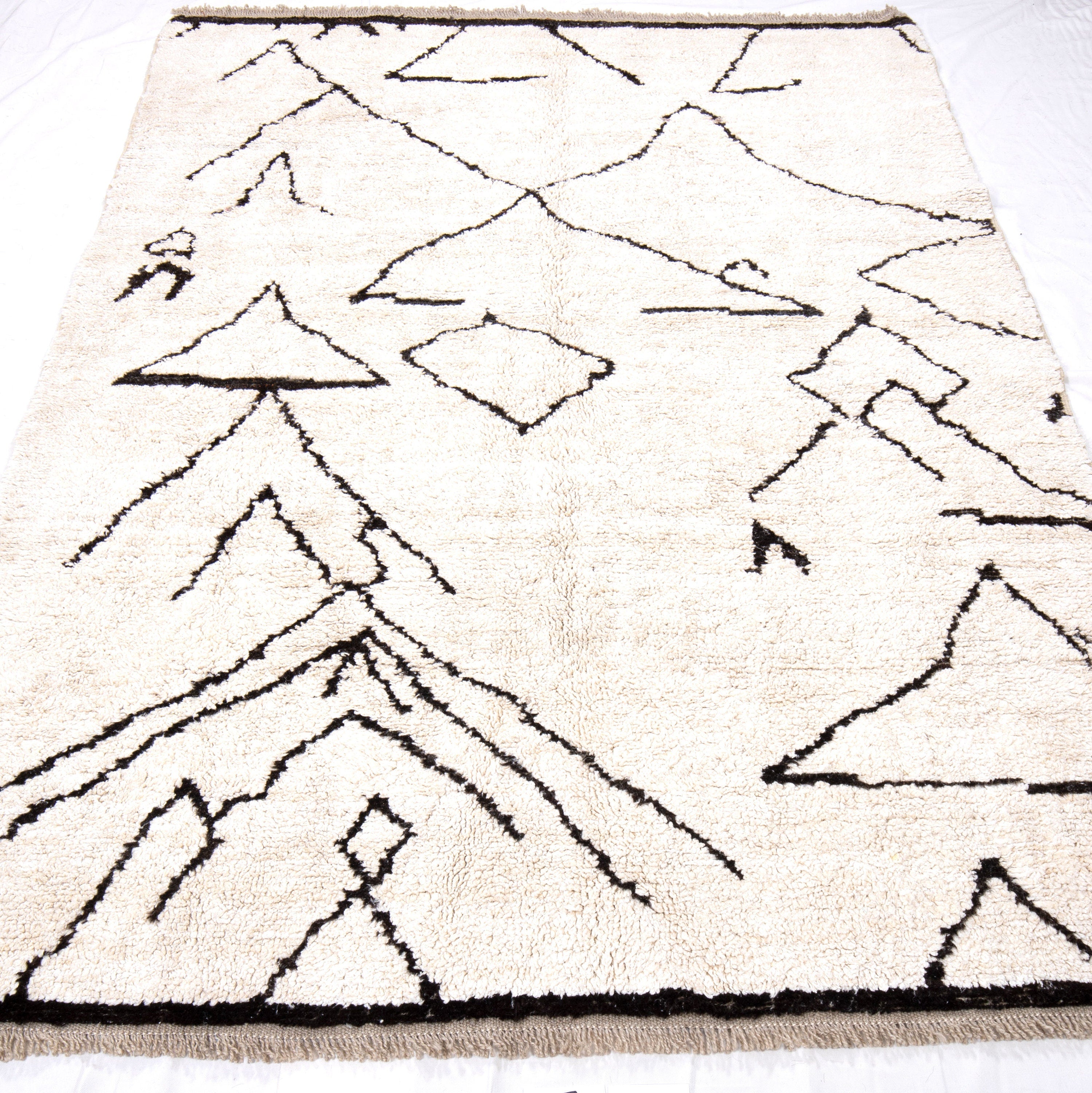 Contemporary TURKISH RUG up cycled from vintage HEMP and goat hair flat weaves