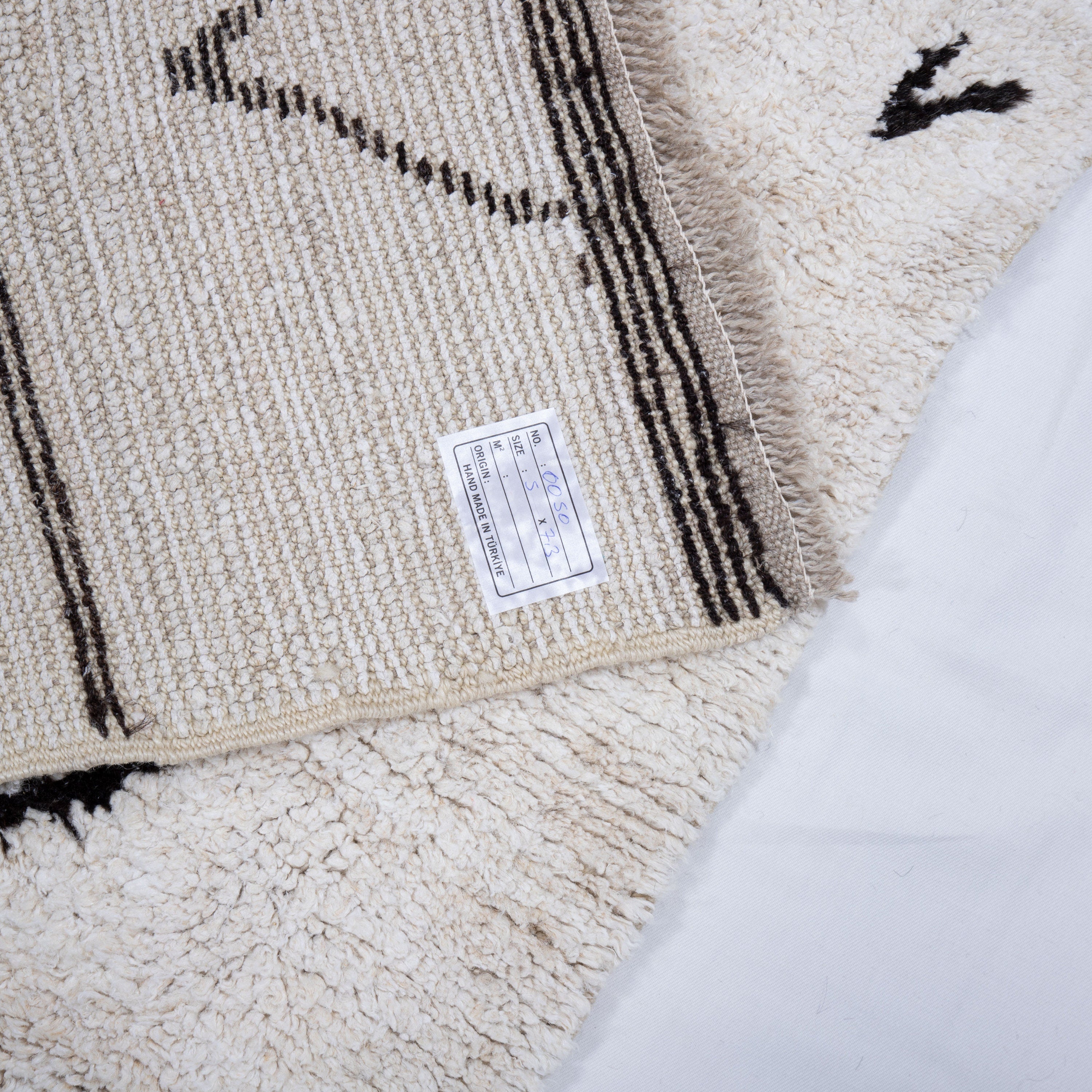 Contemporary TURKISH RUG up cycled from vintage HEMP and goat hair flat weaves