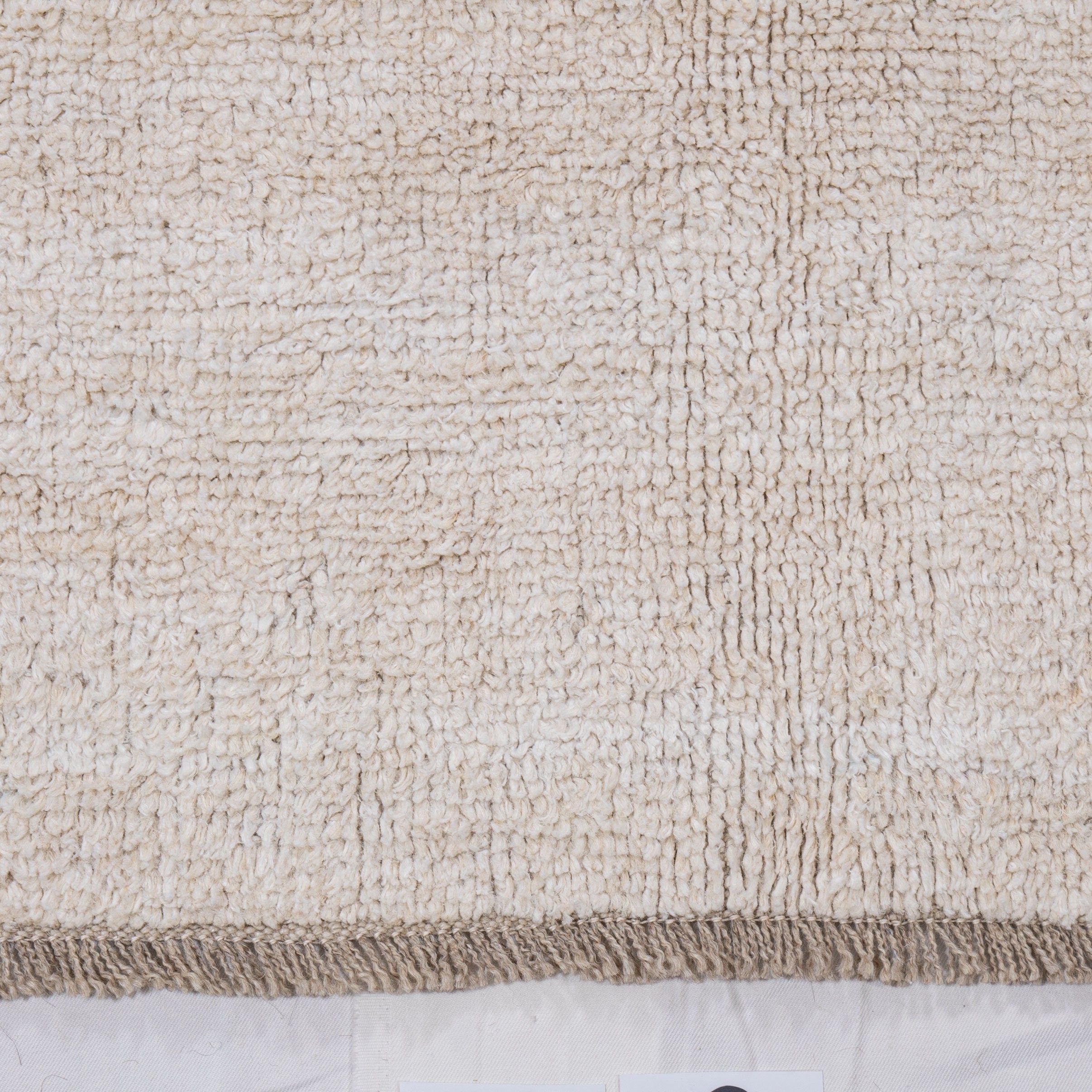 Contemporary TURKISH RUG up cycled from vintage HEMP and goat hair flat weaves