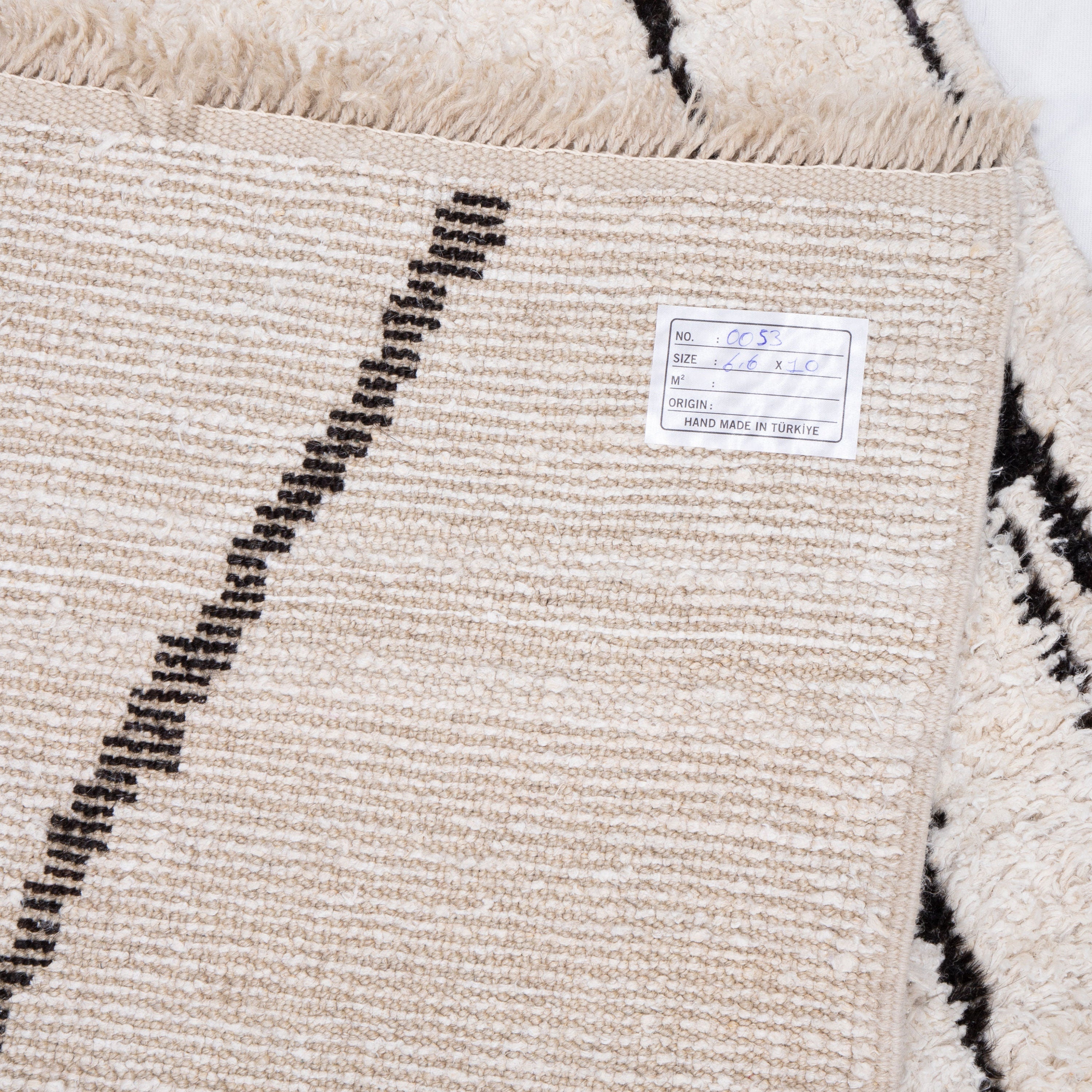 Contemporary TURKISH RUG up cycled from vintage HEMP and goat hair flat weaves