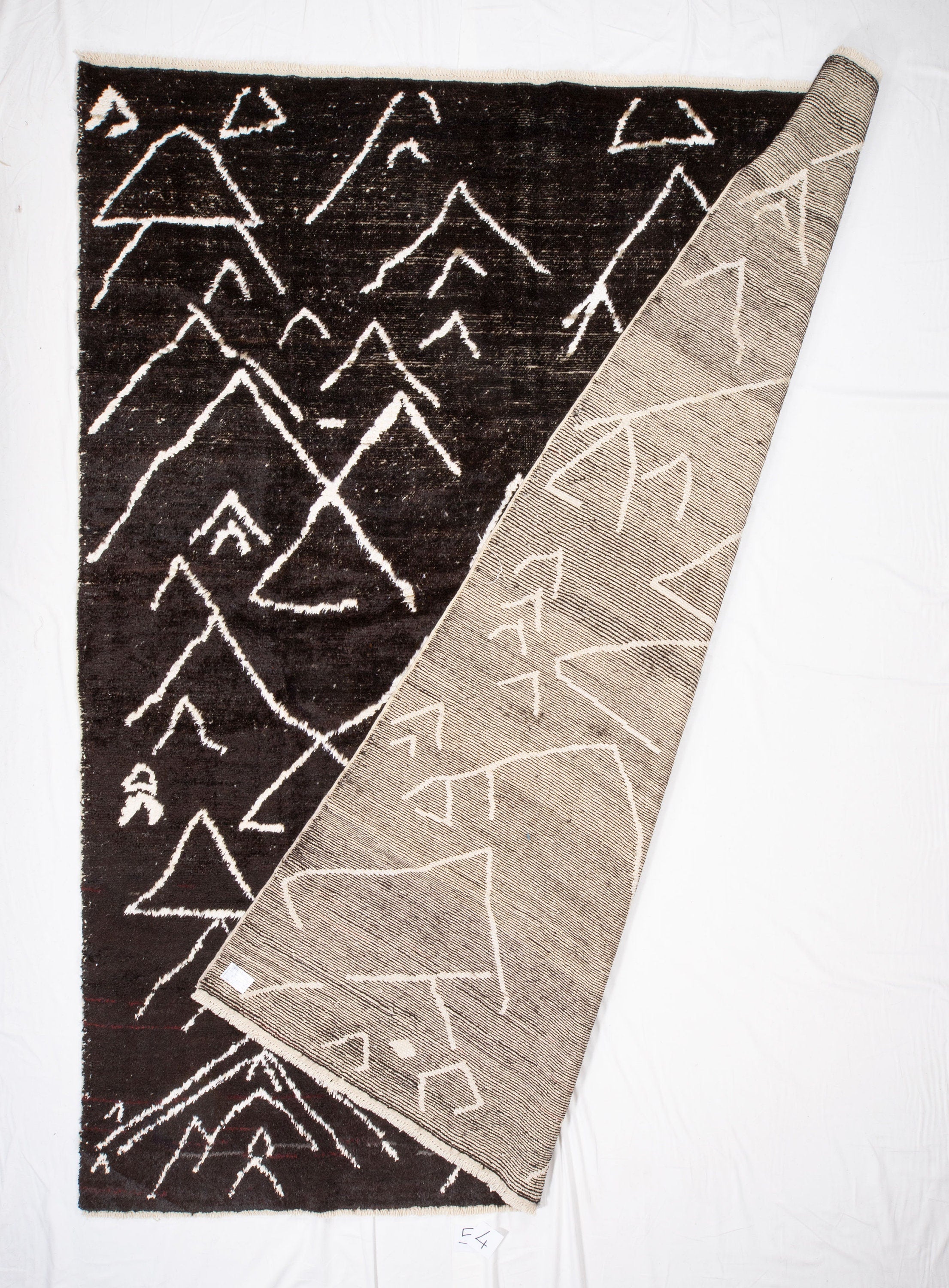 Contemporary TURKISH RUG up cycled from vintage HEMP and goat hair flat weaves