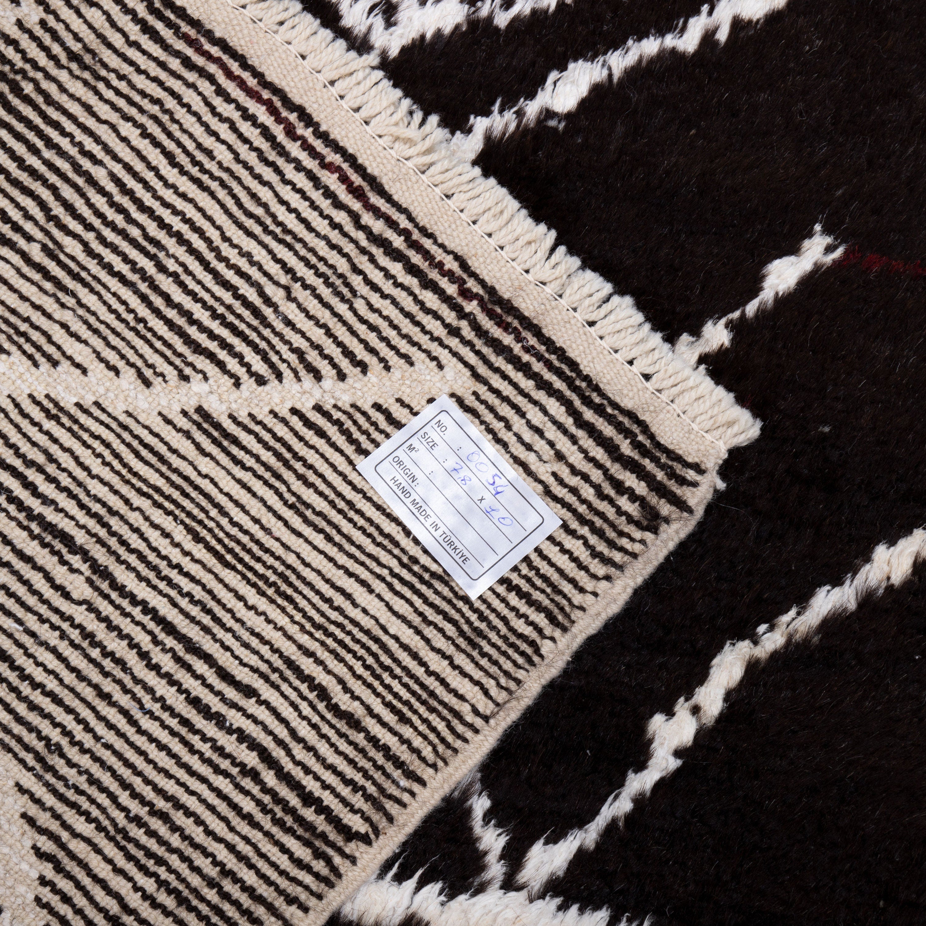 Contemporary TURKISH RUG up cycled from vintage HEMP and goat hair flat weaves