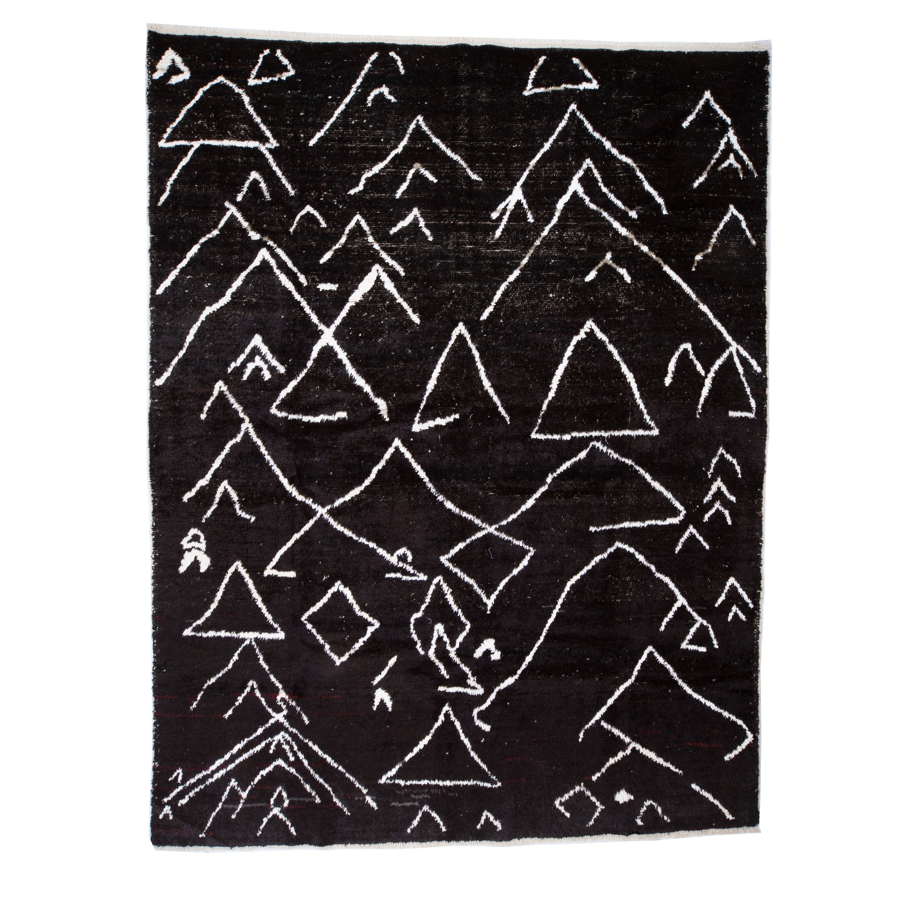 Contemporary TURKISH RUG up cycled from vintage HEMP and goat hair flat weaves