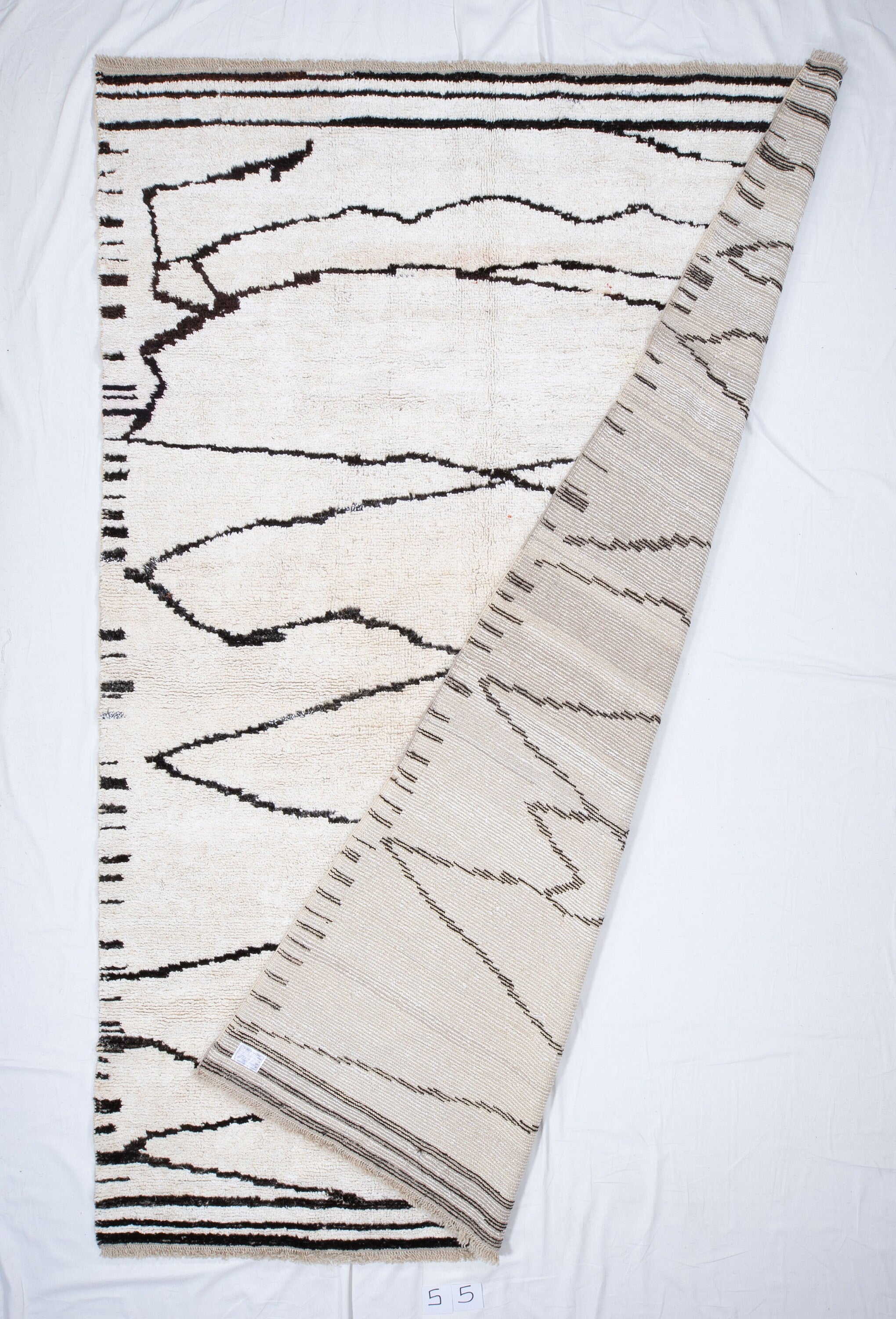 Contemporary TURKISH RUG up cycled from vintage HEMP and goat hair flat weaves