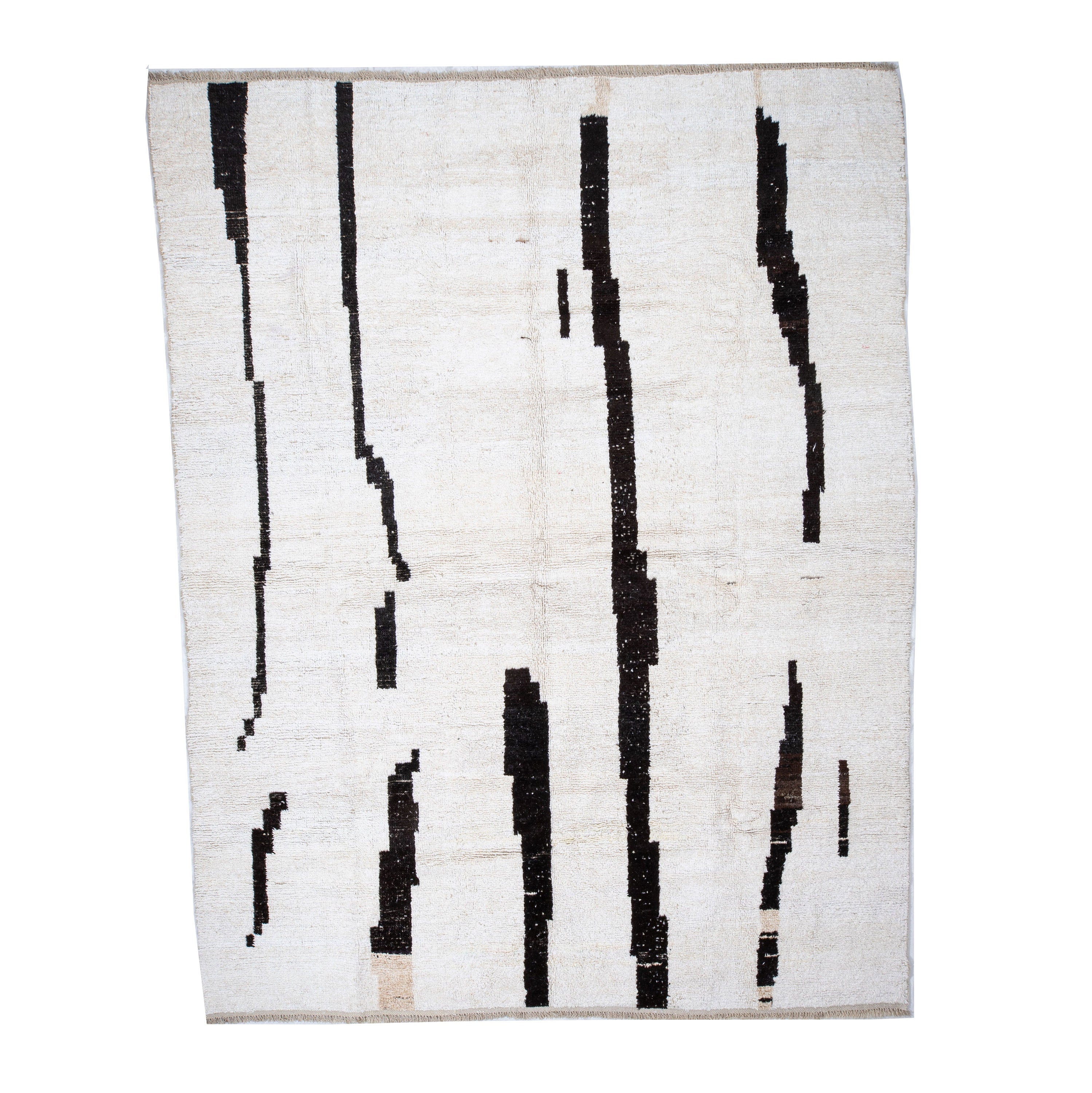 Contemporary TURKISH RUG up cycled from vintage HEMP and goat hair flat weaves