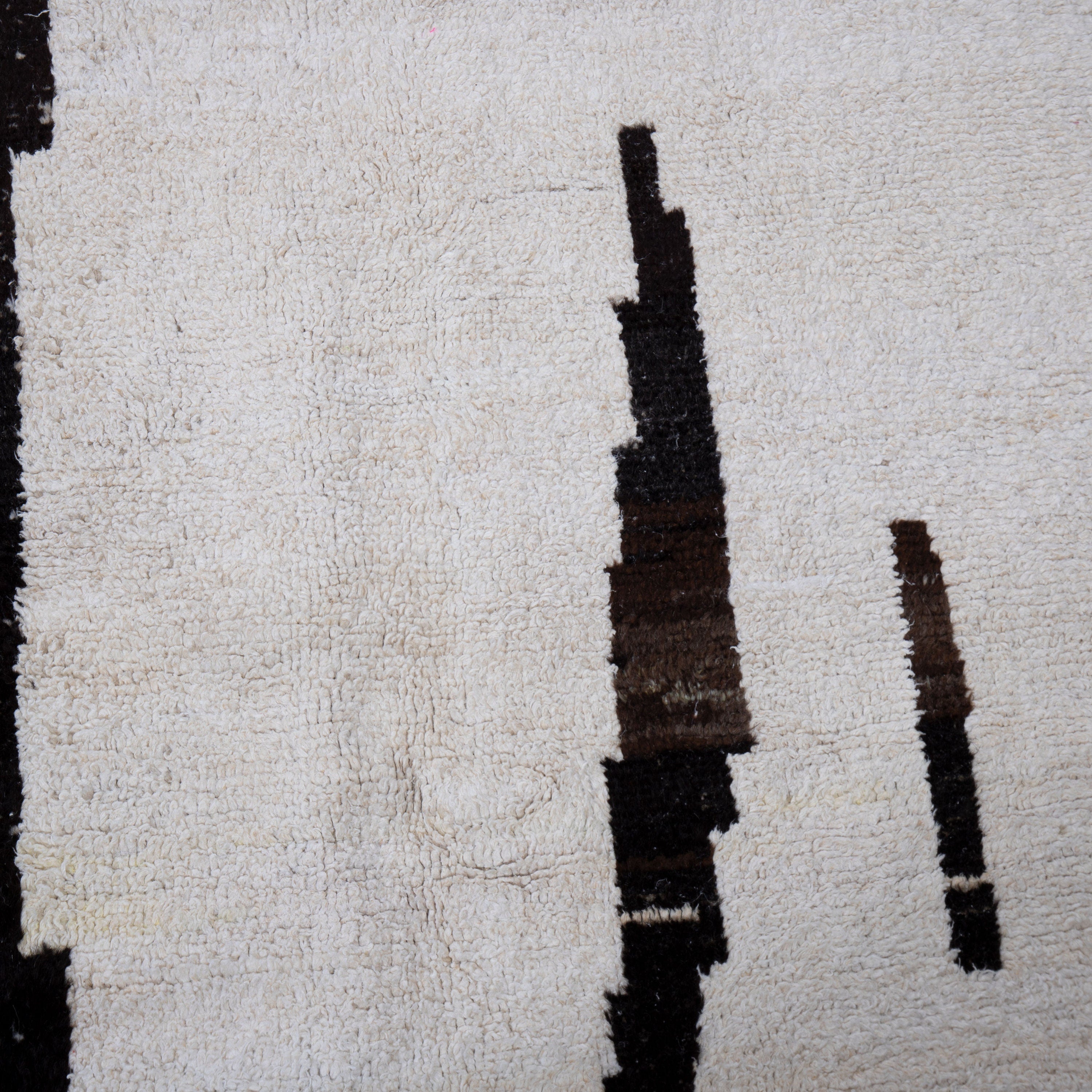 Contemporary TURKISH RUG up cycled from vintage HEMP and goat hair flat weaves