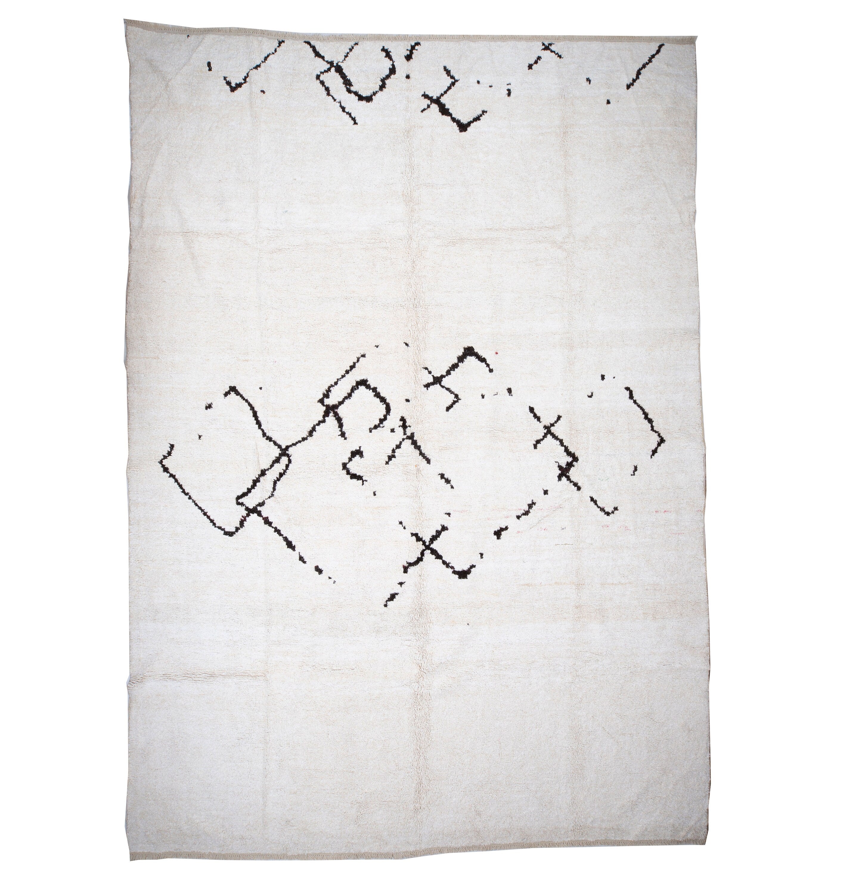 Contemporary TURKISH RUG up cycled from vintage HEMP and goat hair flat weaves