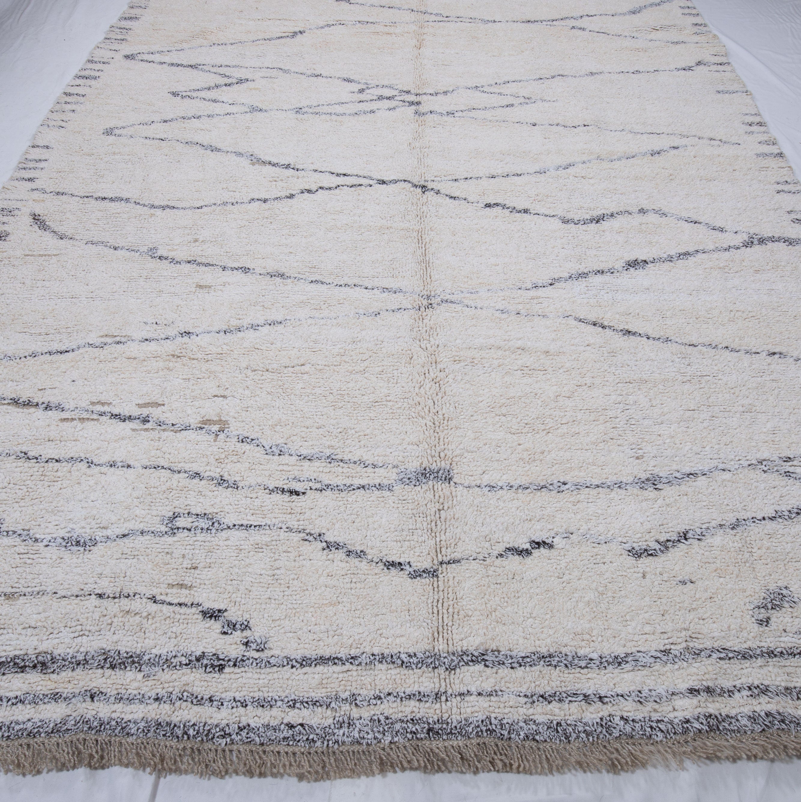 Contemporary TURKISH RUG up cycled from vintage HEMP and goat hair flat weaves