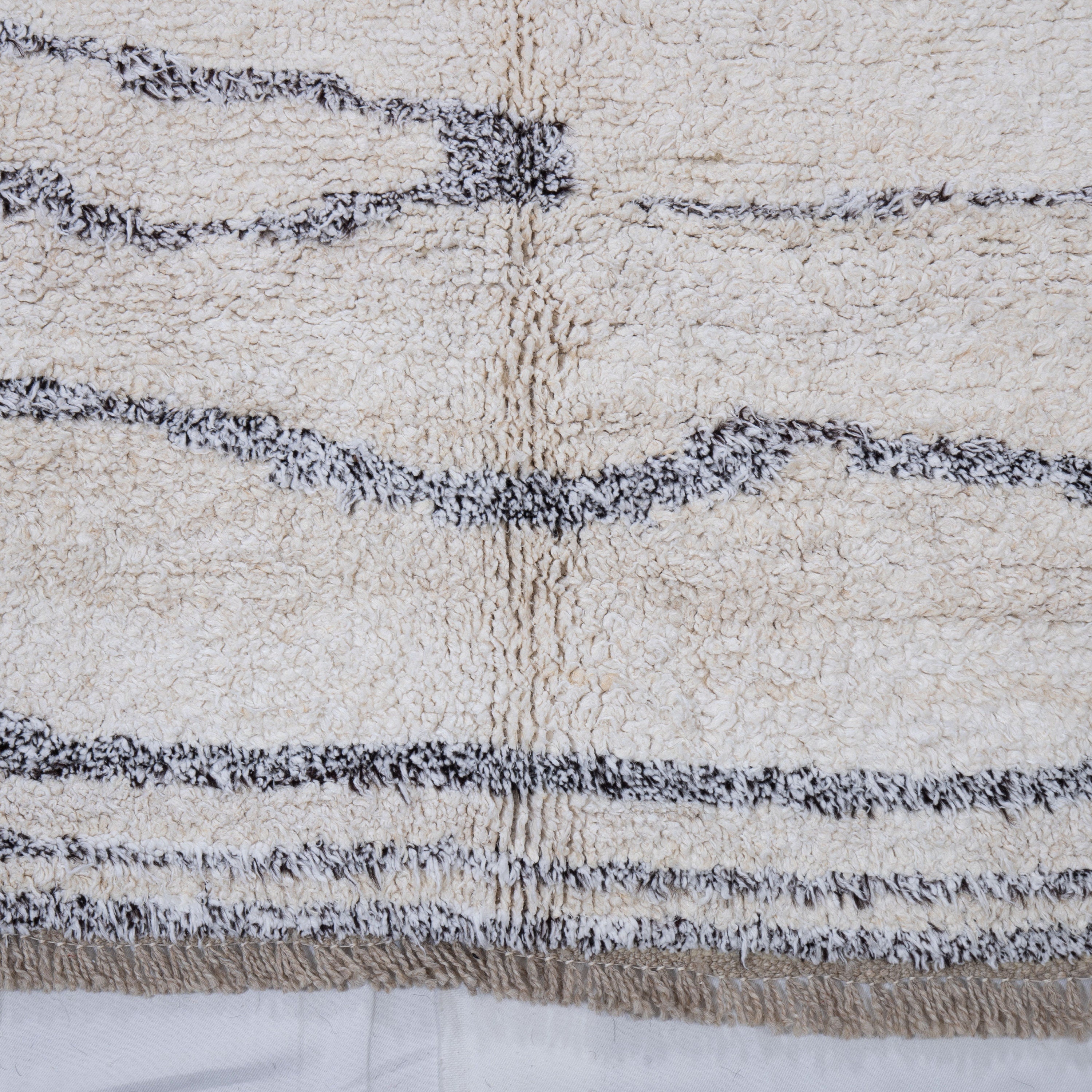 Contemporary TURKISH RUG up cycled from vintage HEMP and goat hair flat weaves