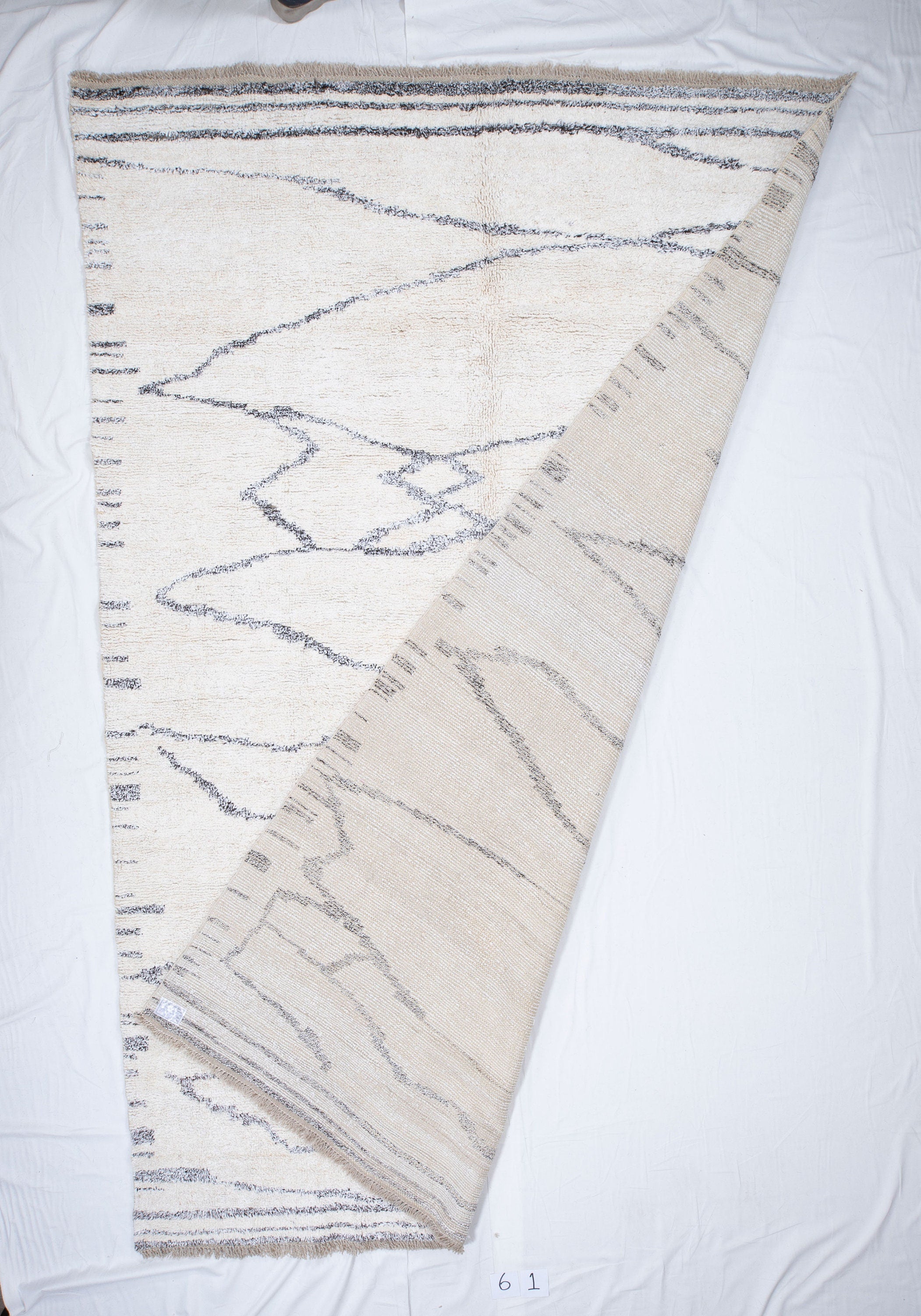 Contemporary TURKISH RUG up cycled from vintage HEMP and goat hair flat weaves