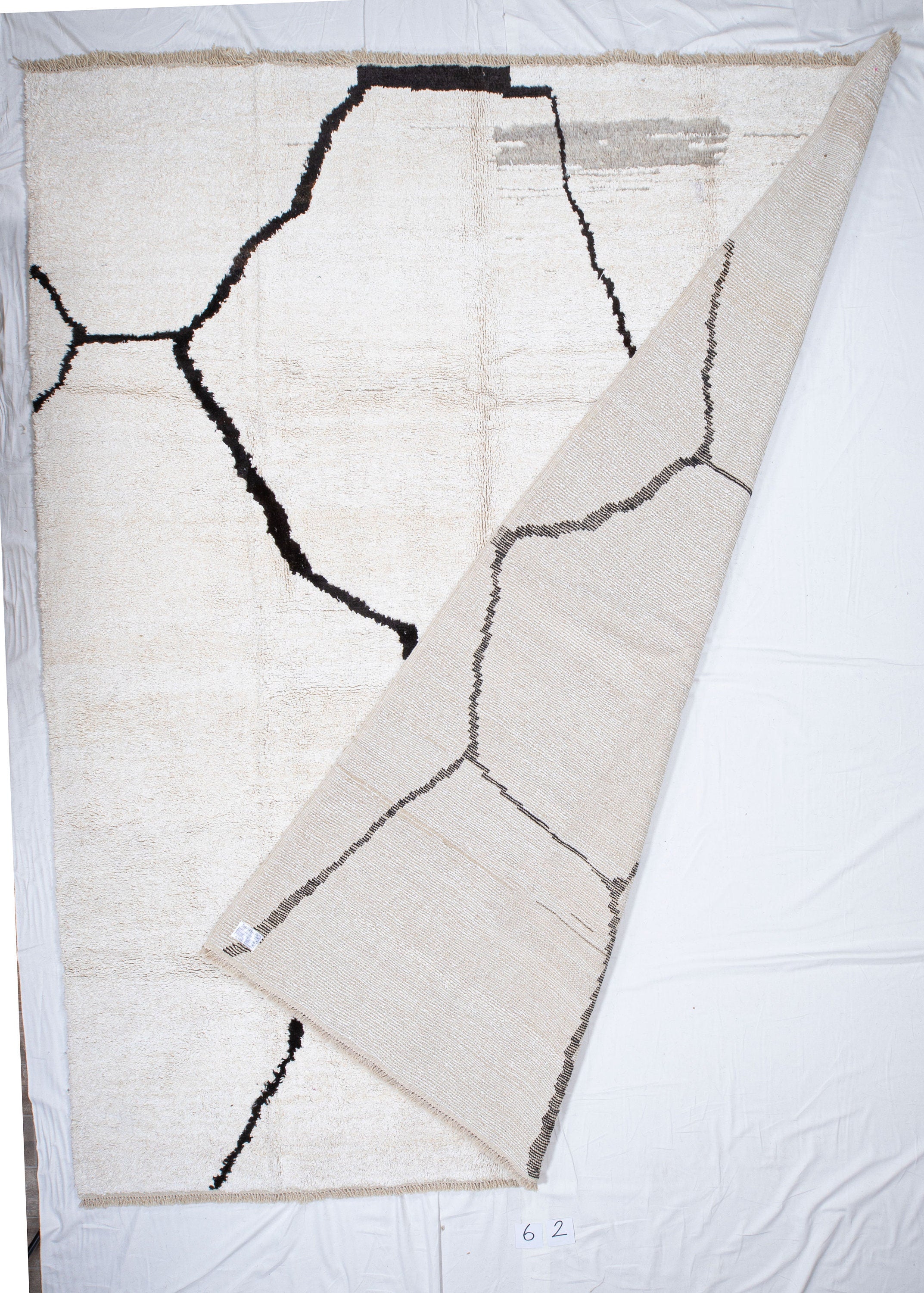 Contemporary TURKISH RUG up cycled from vintage HEMP and goat hair flat weaves.