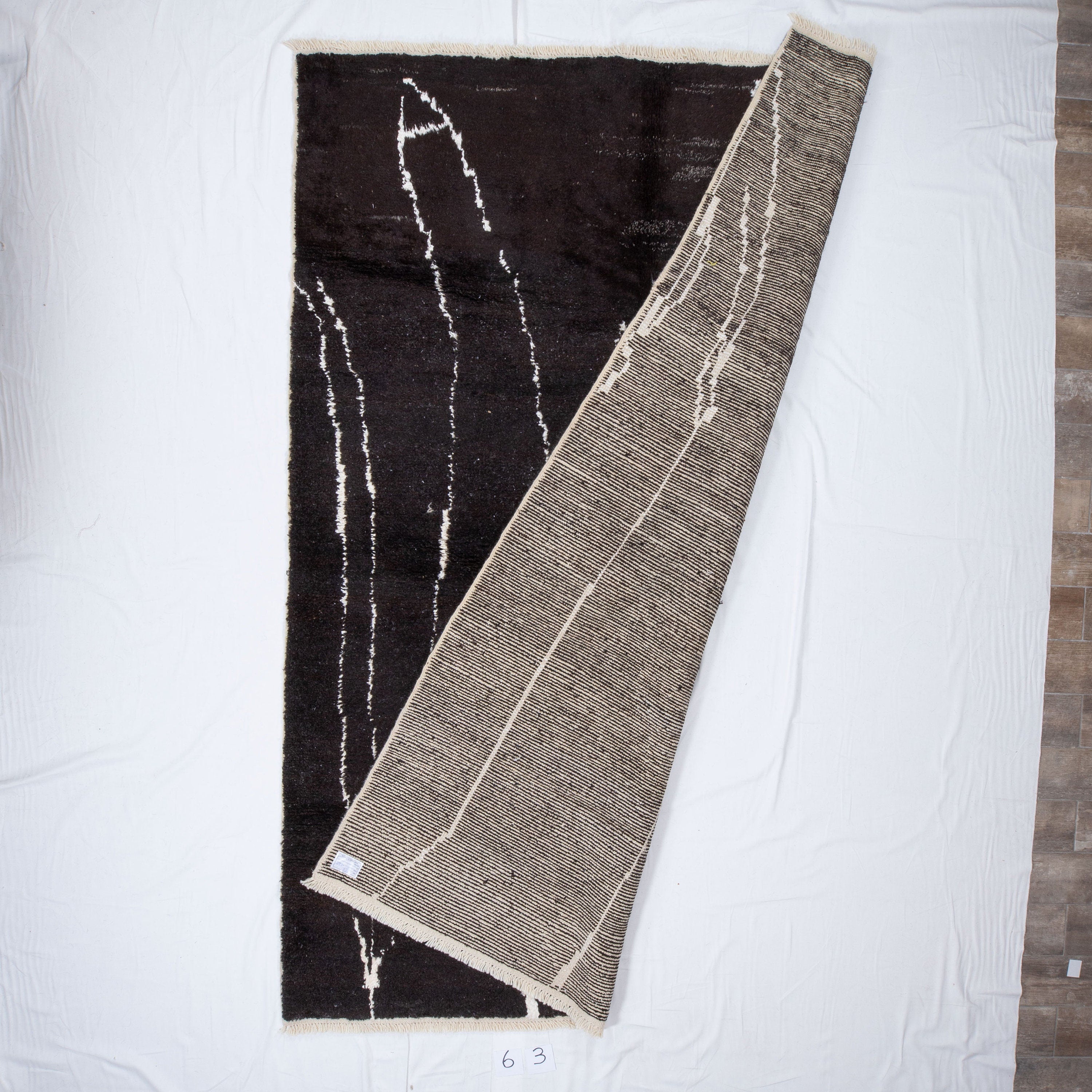 Contemporary TURKISH RUG up cycled from vintage HEMP and goat hair flat weaves.