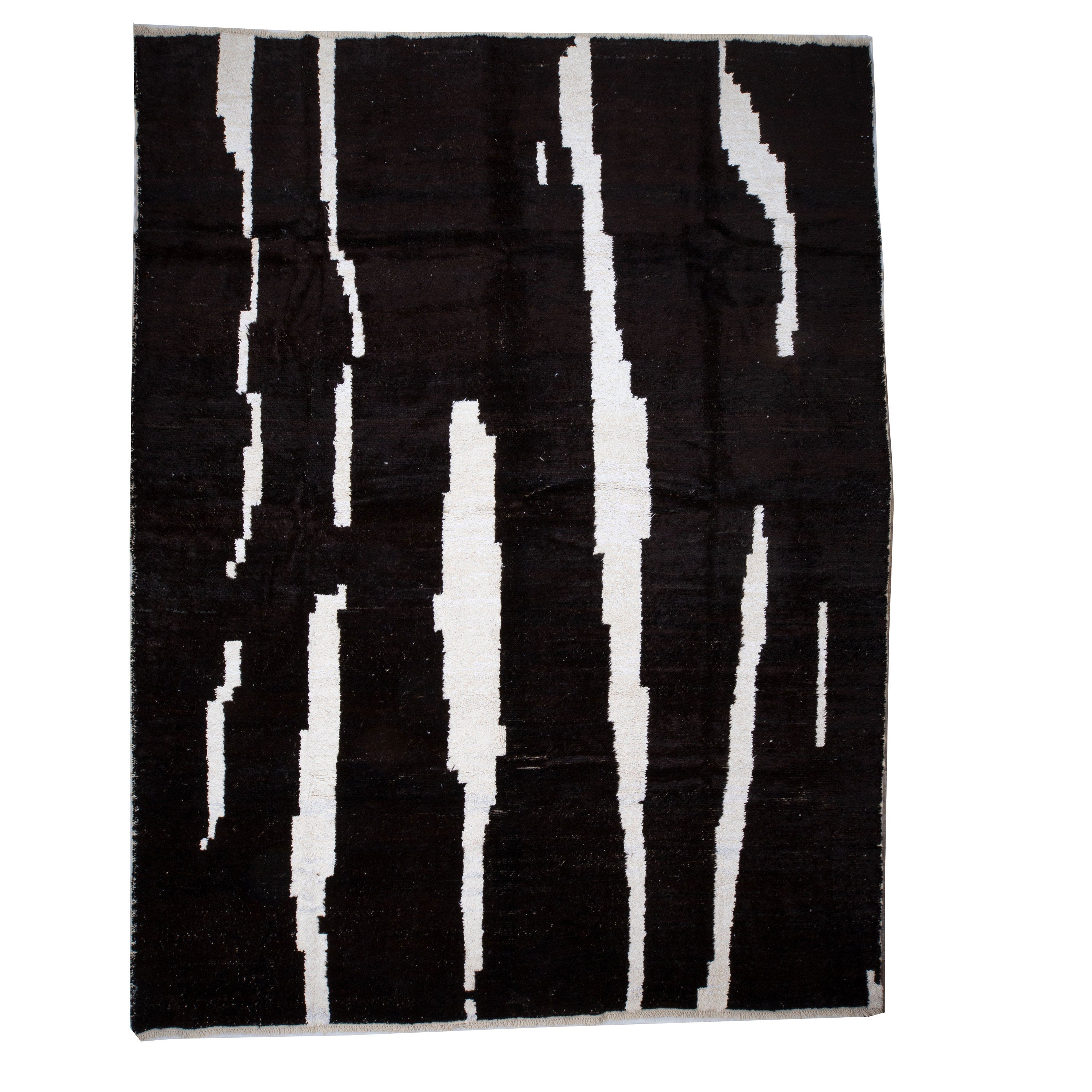 Contemporary TURKISH RUG up cycled from vintage HEMP and goat hair flat weaves