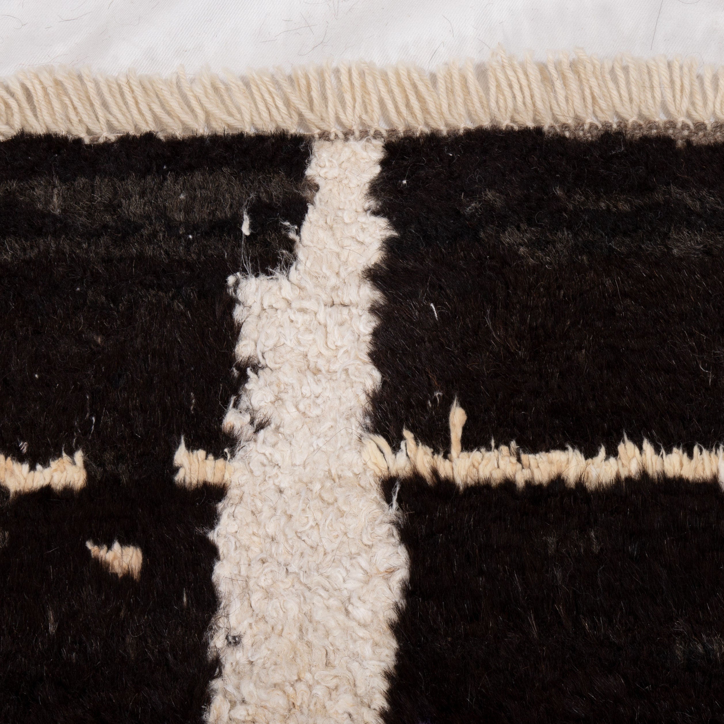 Contemporary TURKISH RUG up cycled from vintage HEMP and goat hair flat weaves